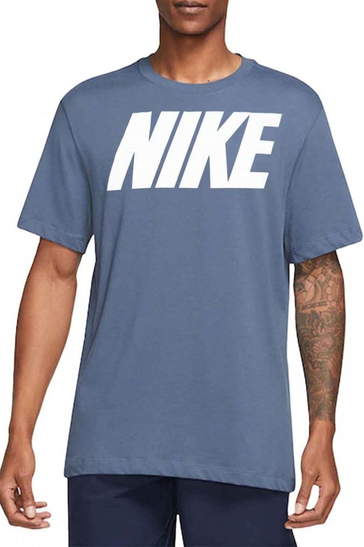 تی‌شرت ورزشی طرح Swoosh با طرح لوگو، رنگ آبی، مناسب برای هر دو جنس نایکی تی شرت ورزشی Nike