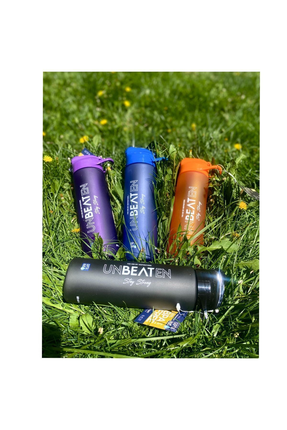 Gıpta-600 ml Unbeaten Tritan Flask with Straw Black 4