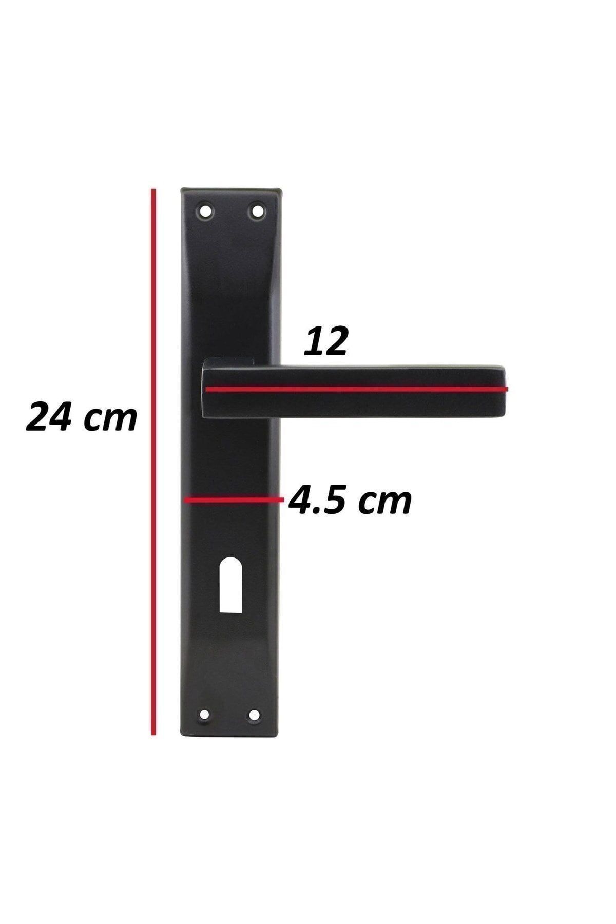 Nobel-( 7 Sets ) Avanti Matte Black Mirrored Door Handle 3Plus 1 Apartment Set / 5 Rooms and 2 WC / Full Set 4