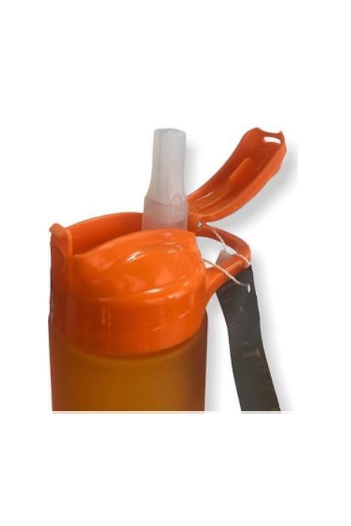 Gıpta-600 ml Unbeaten Tritan Flask with Straw Orange 3