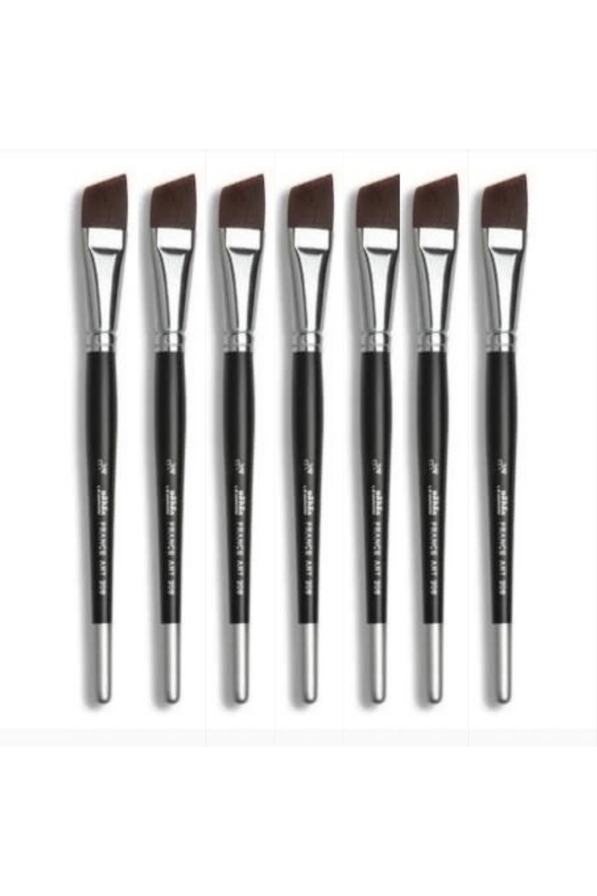 Pebeo-208 Series Side Cut Brush Set of 7 All Sizes No:1/8-1/4-3/8-1/2-5/8-3/4-1 2