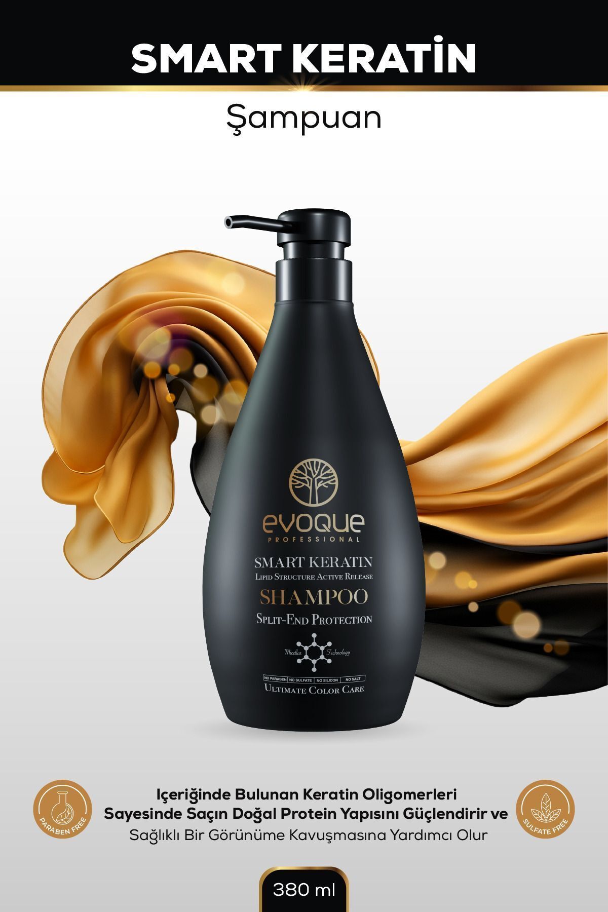 Evoque-Smart Keratin 380ml Shampoo 2