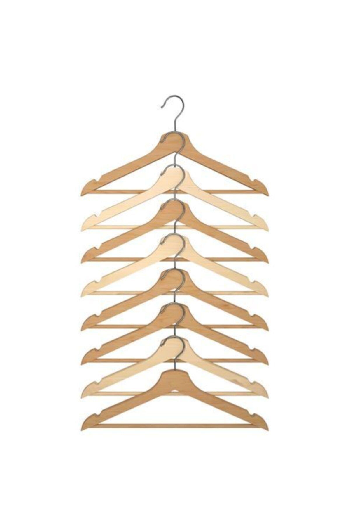 IKEA 8 Bucăți Cuier Pentru Haine, Lemn Masiv Meridyendukkan Natural 8 Buc Cuier Pentru Haine 43 Cm -14 Mm - One Size