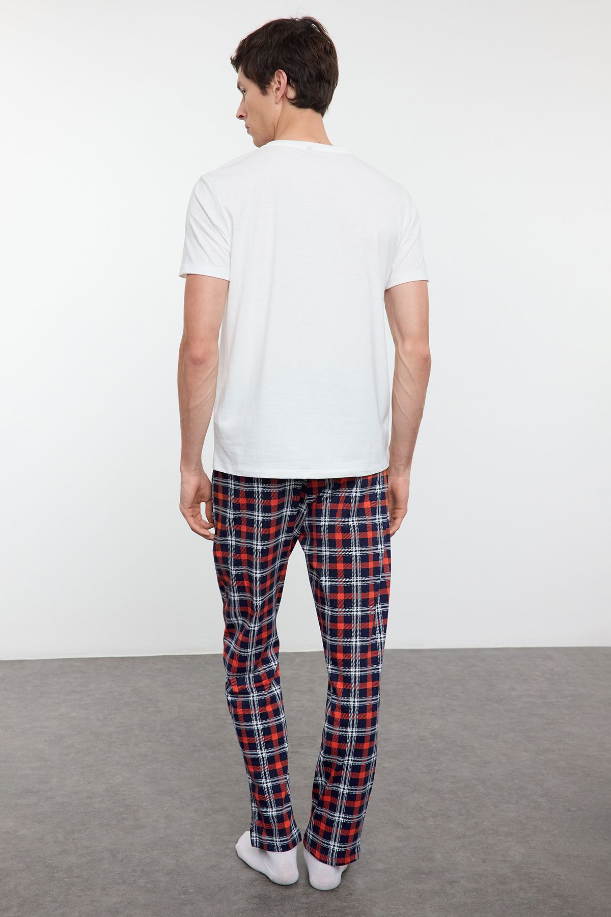 Trendyol Collection-Ecru Color 100% Cotton Double Printed Pajamas Set - Tmnaw25Pt00048 6