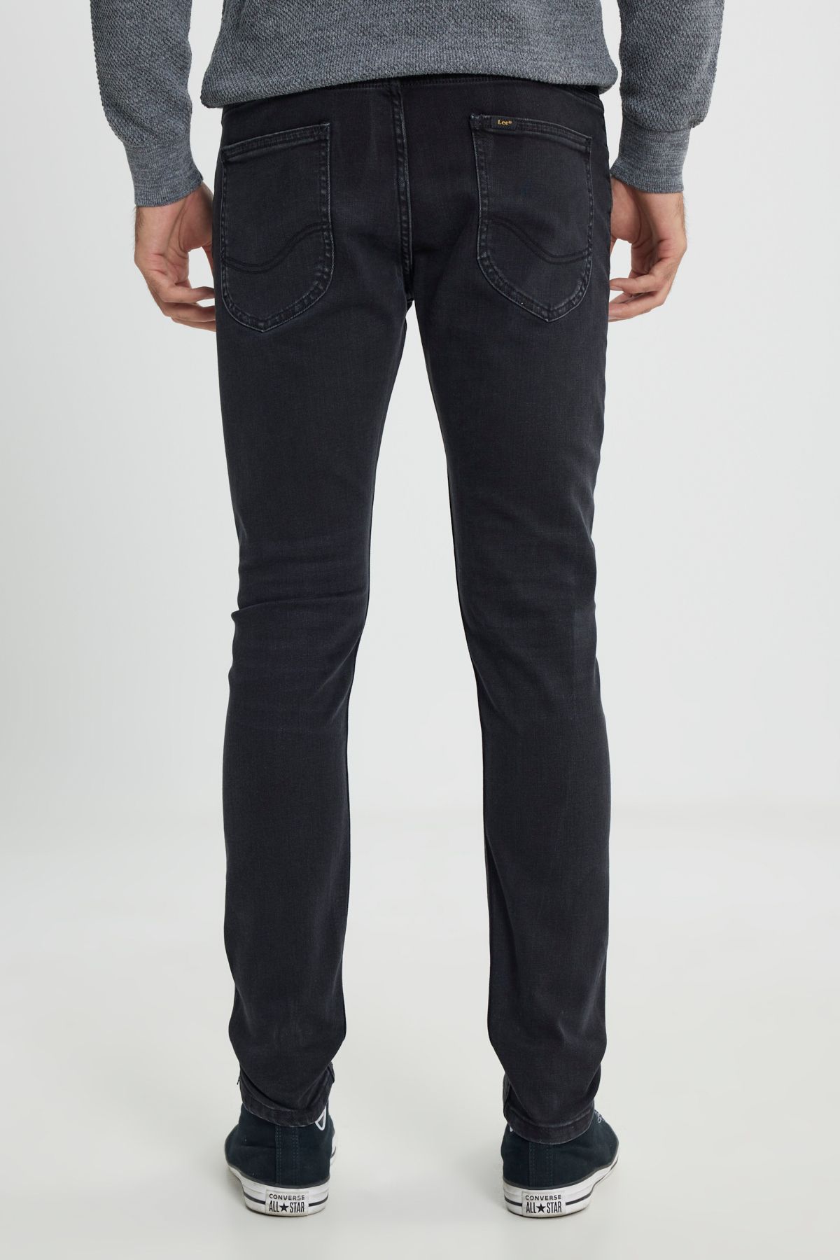 شلوار جین مشکی مردانه سیاه کش دار Luke Slim Fit کمر کم Lee