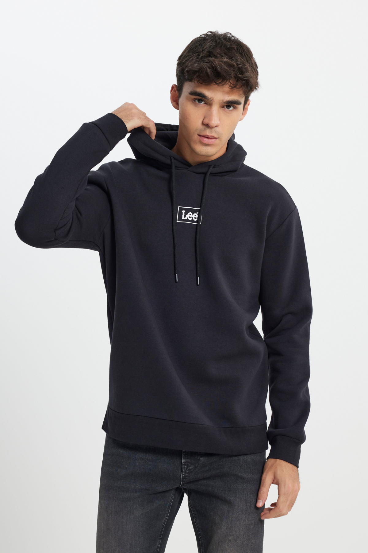 Regular Fit Normal Kesim Kapüşonlu Sweatshirt — مشکی TYBL212302170412540 — تصویر 1 از 5