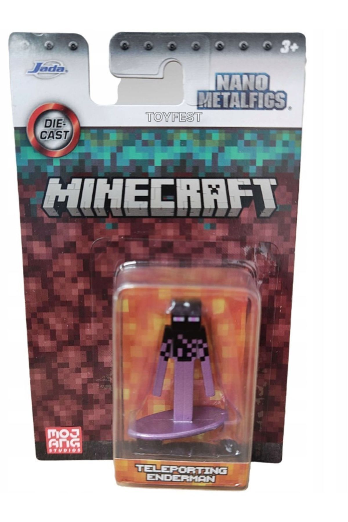 TOYFEST-Jada Nano Metalfics Minecraft Metal Casting Die - Cast Mini Figure - Teleporting Enderman - 4 cm 3