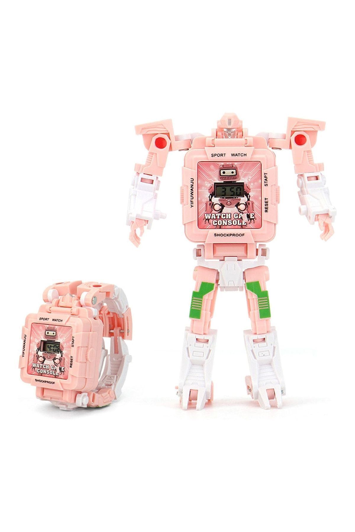 TOYFEST-Transformers Robot Clock with Tetris Game - Pastel Pink 5