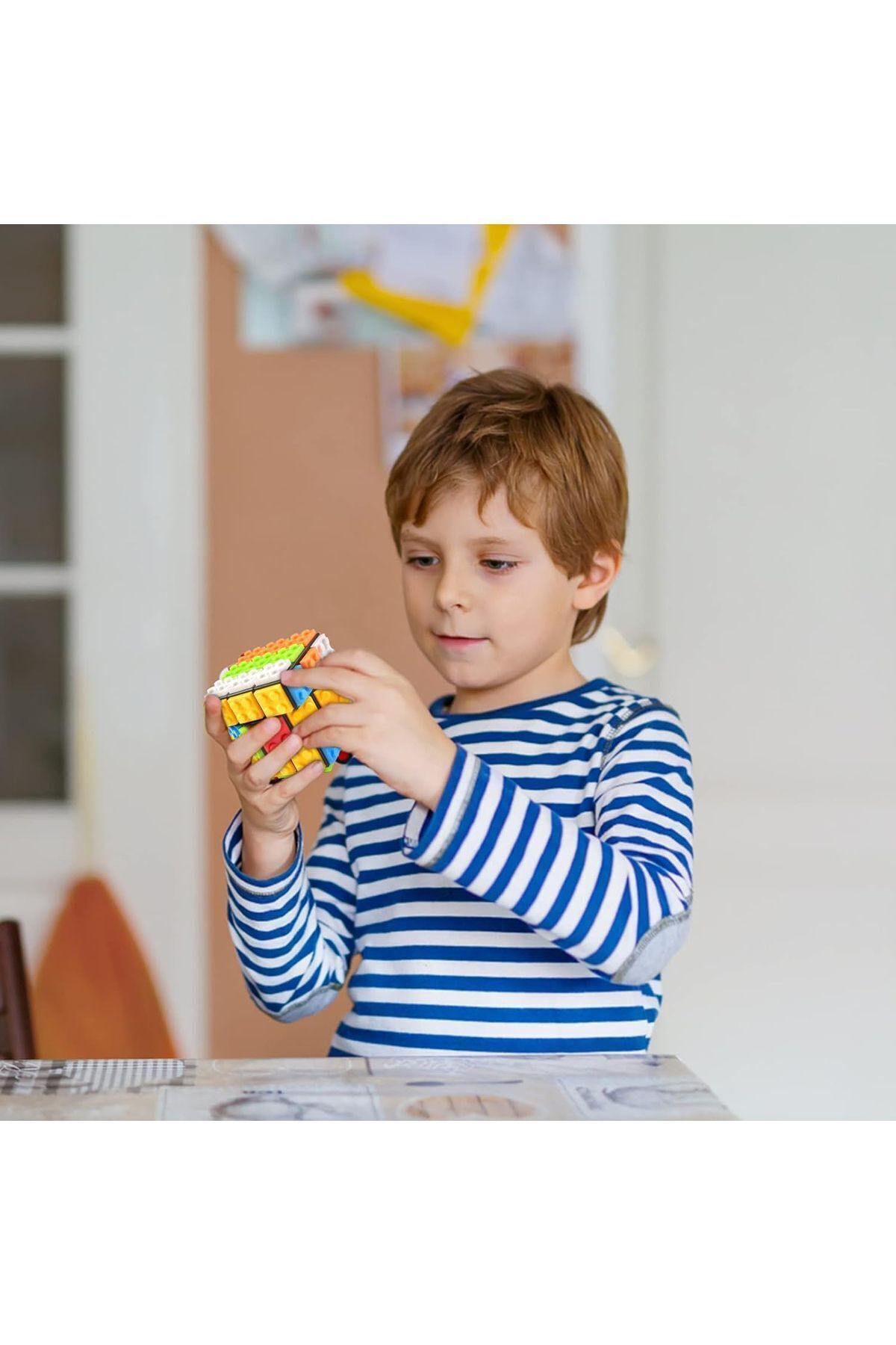 TOYFEST-3X3 Colorful Jigsaw Puzzle - Intelligence and Mind Cube with Plug-In Removable Structure 5