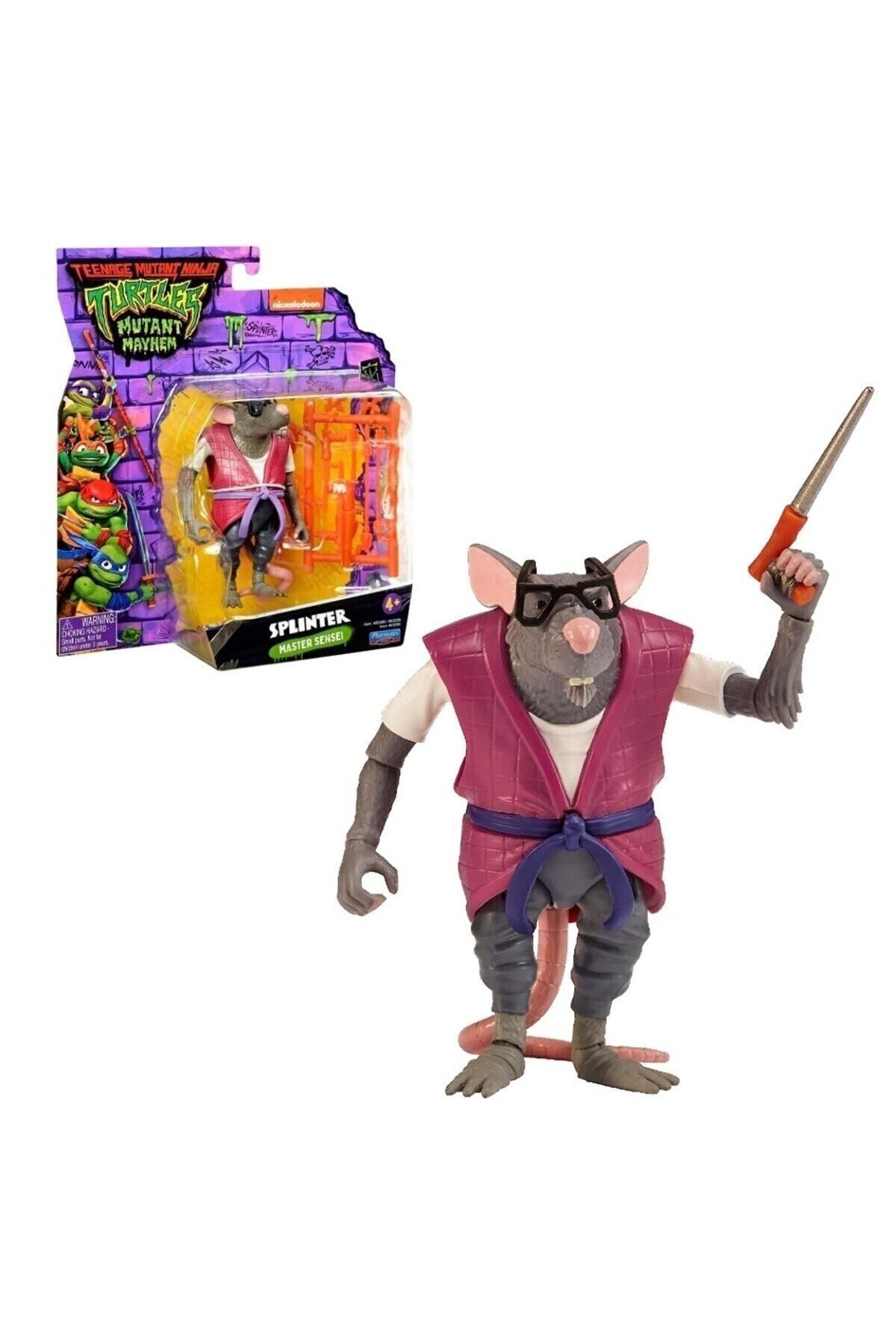 TMNT-مجسمات سلاحف النينجا 11 سم سبلينتر ماستر سينسي 4