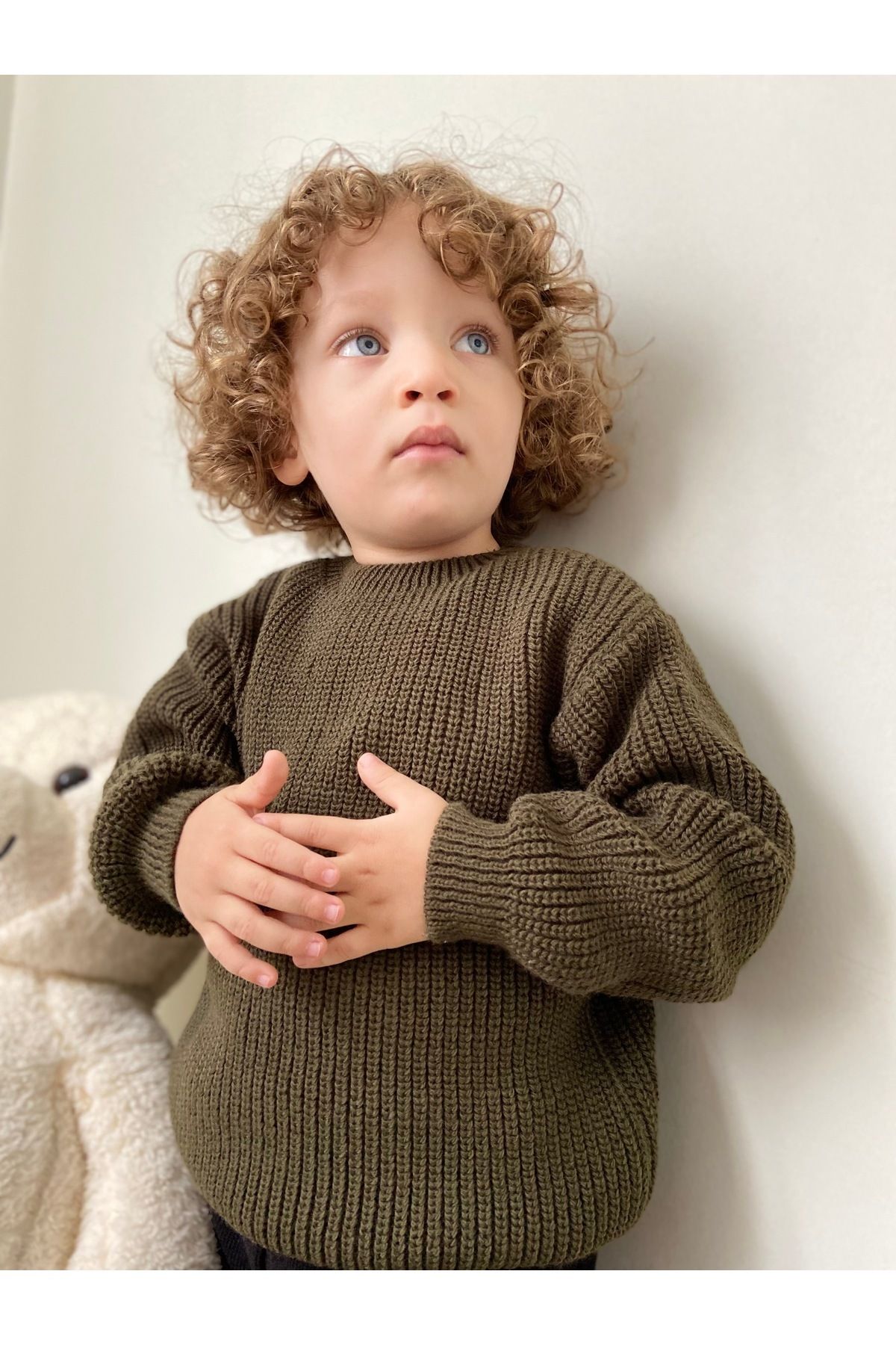 Babily Triko Bebek Kazak - Esnek Unisex Oversize, 0-5 Yaş fotoğrafı 4 (önizleme)