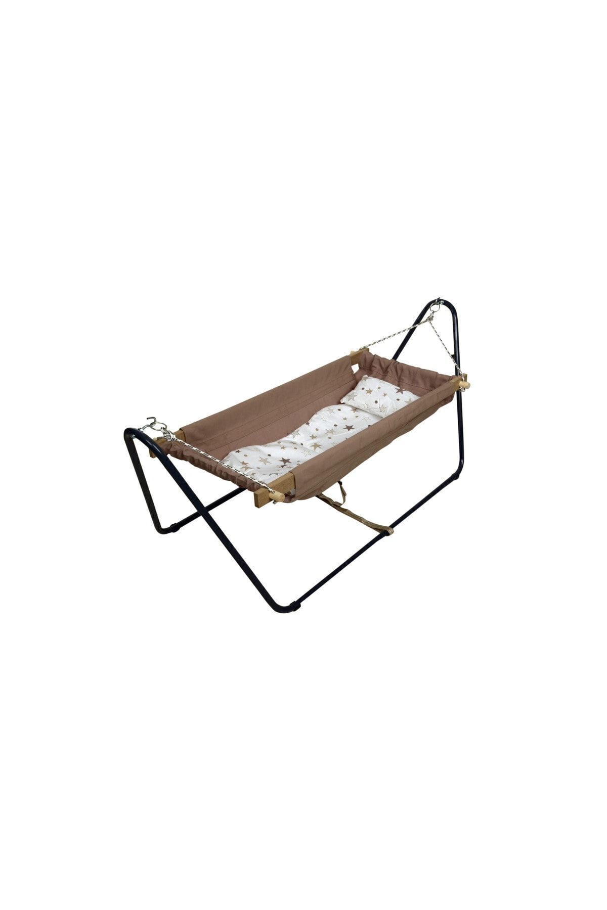 KUKKİ Ahşap Bebek Hamak Beşik , Portatif Beşik (MİNDER YASTIK HEDİYELİ)