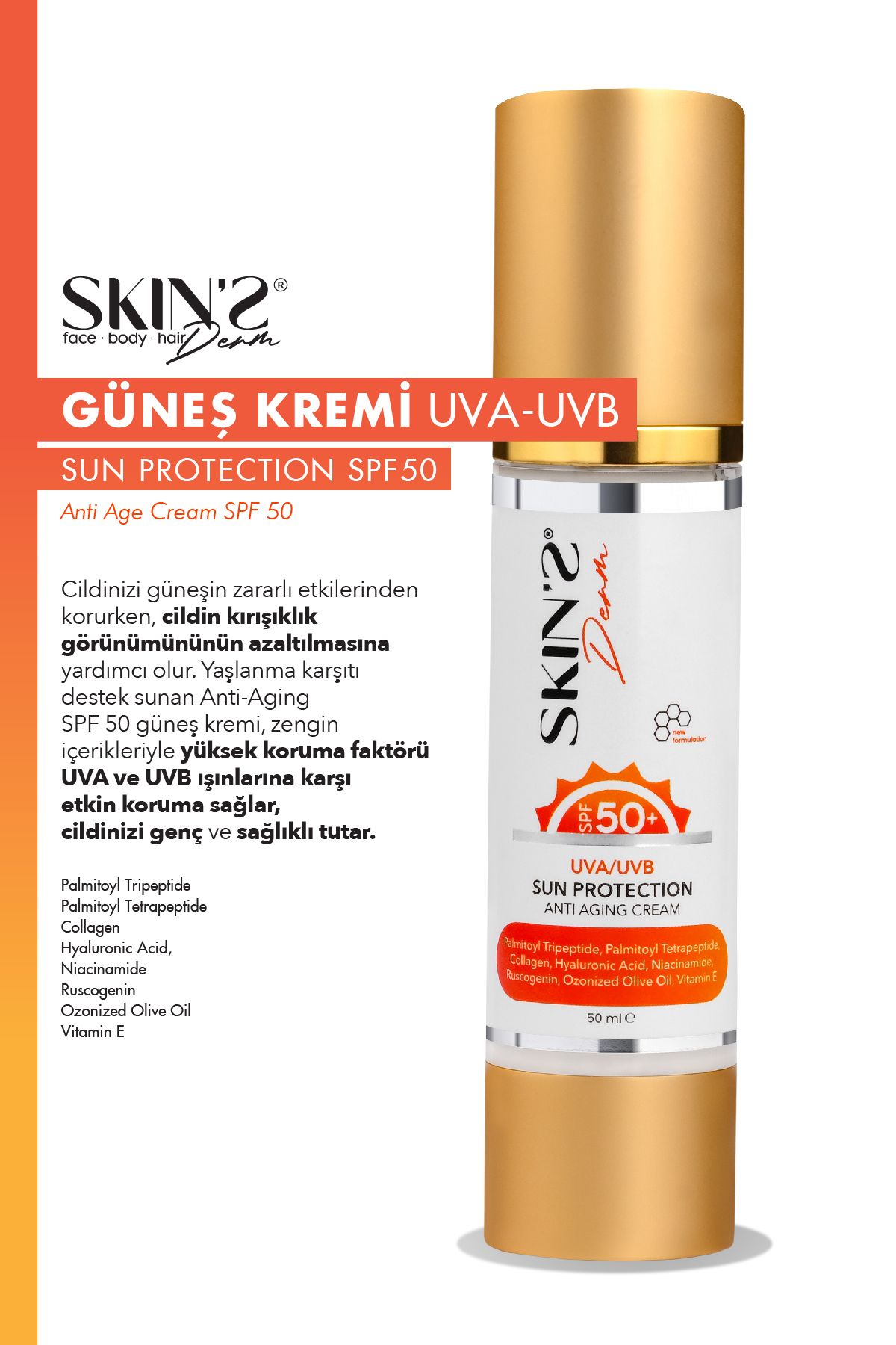ضد آفتاب صورت   SKİN'SDERM | SDSPF50 اورجینال - تصویر 2