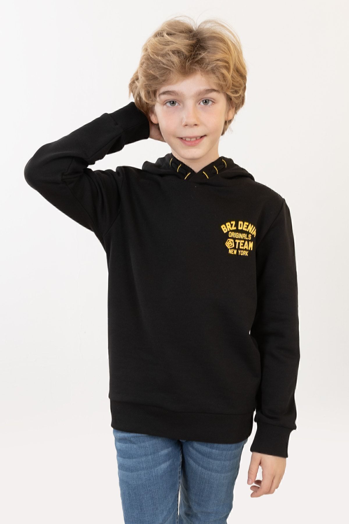 سویشرت پسرانه مشکی BRZ KIDS | B-23-01-27 اورجینال - تصویر 3