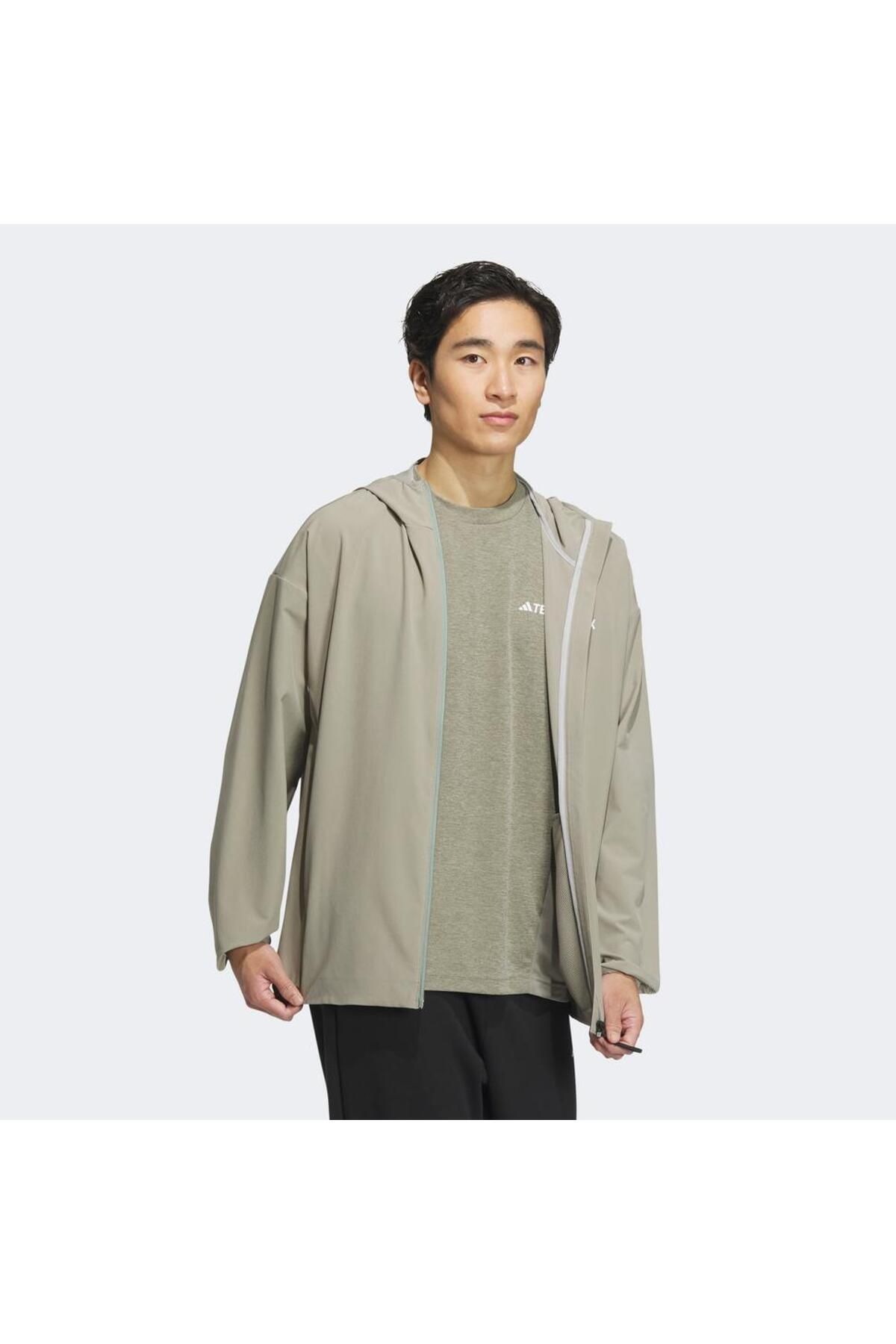 Nike Terrex upf mens green sport jacket erkek yeşil spor kapüşonlu ...