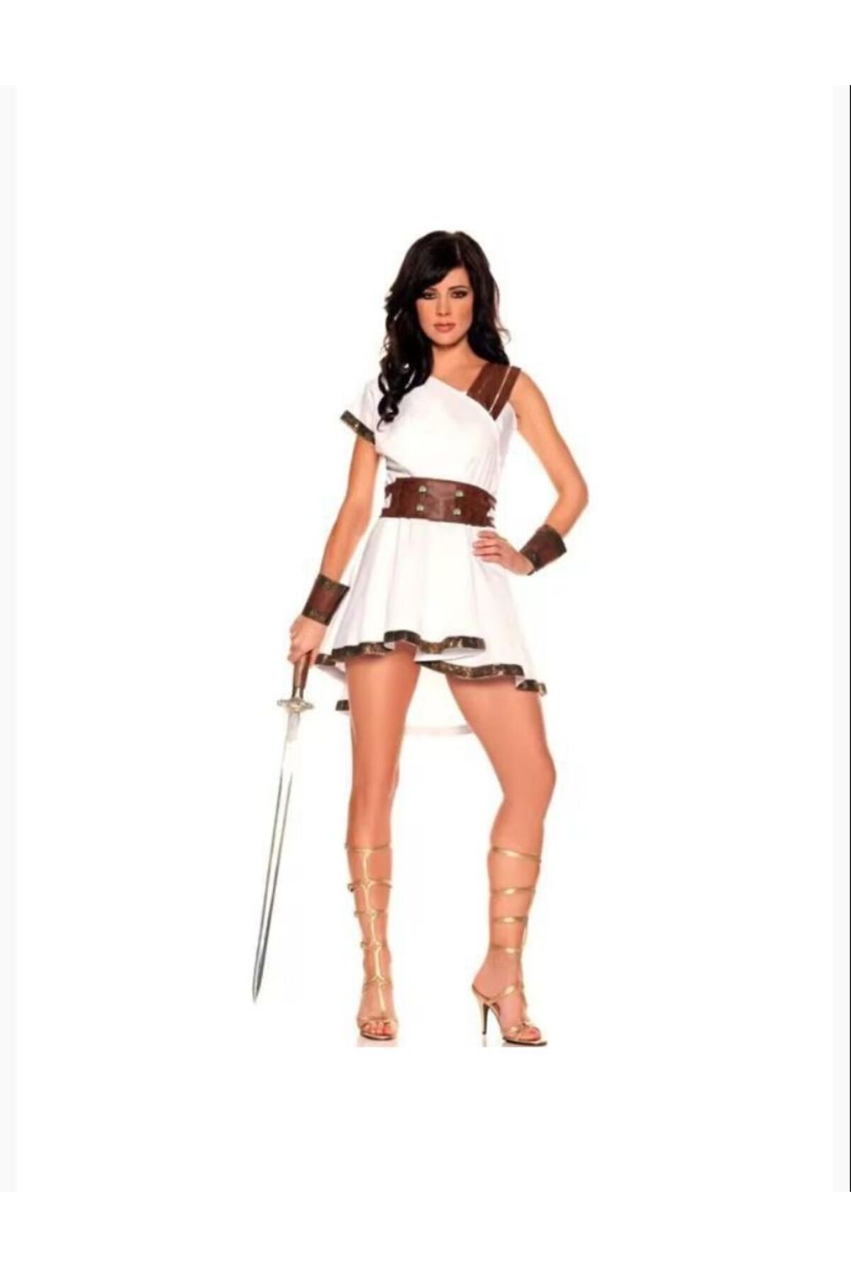 Kadıköy Kostüm-Ancient Greek Female Warrior Costume Women Roman Egyptian Warrior Gladiator Costume 1