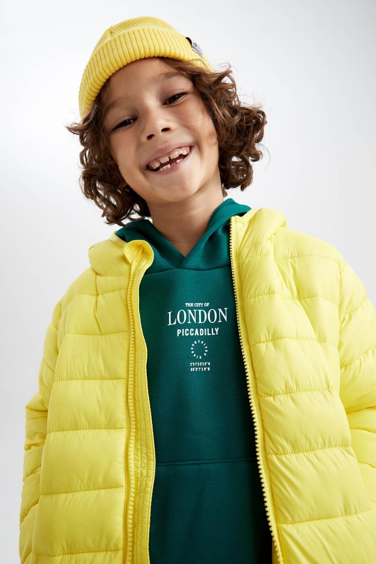 DeFacto-Boys - Basic down Jacket with Water Repellent, Hood and Pockets Y4562A623Sp 1