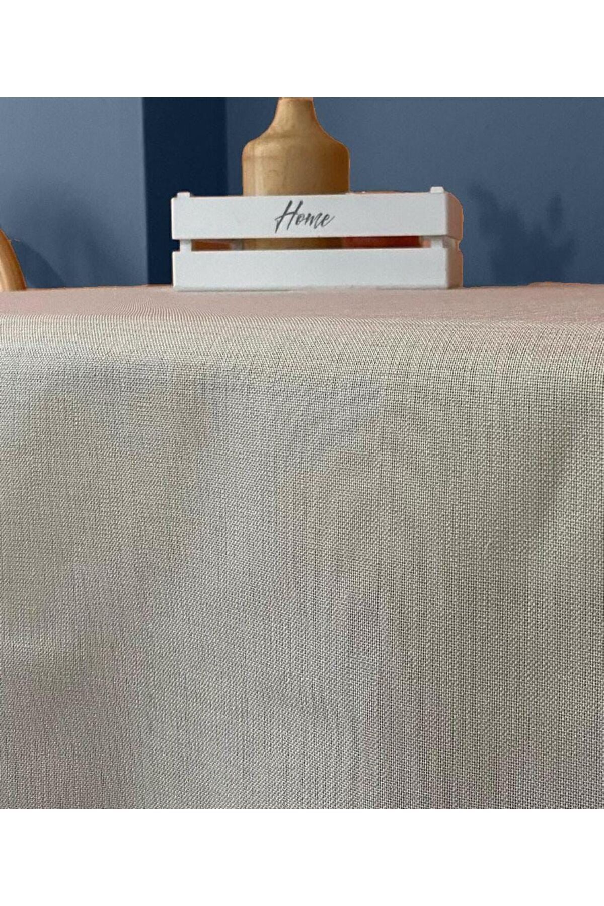 CASPARA-Texture I - Organic Raw Linen Tablecloth with Stylish Design 4