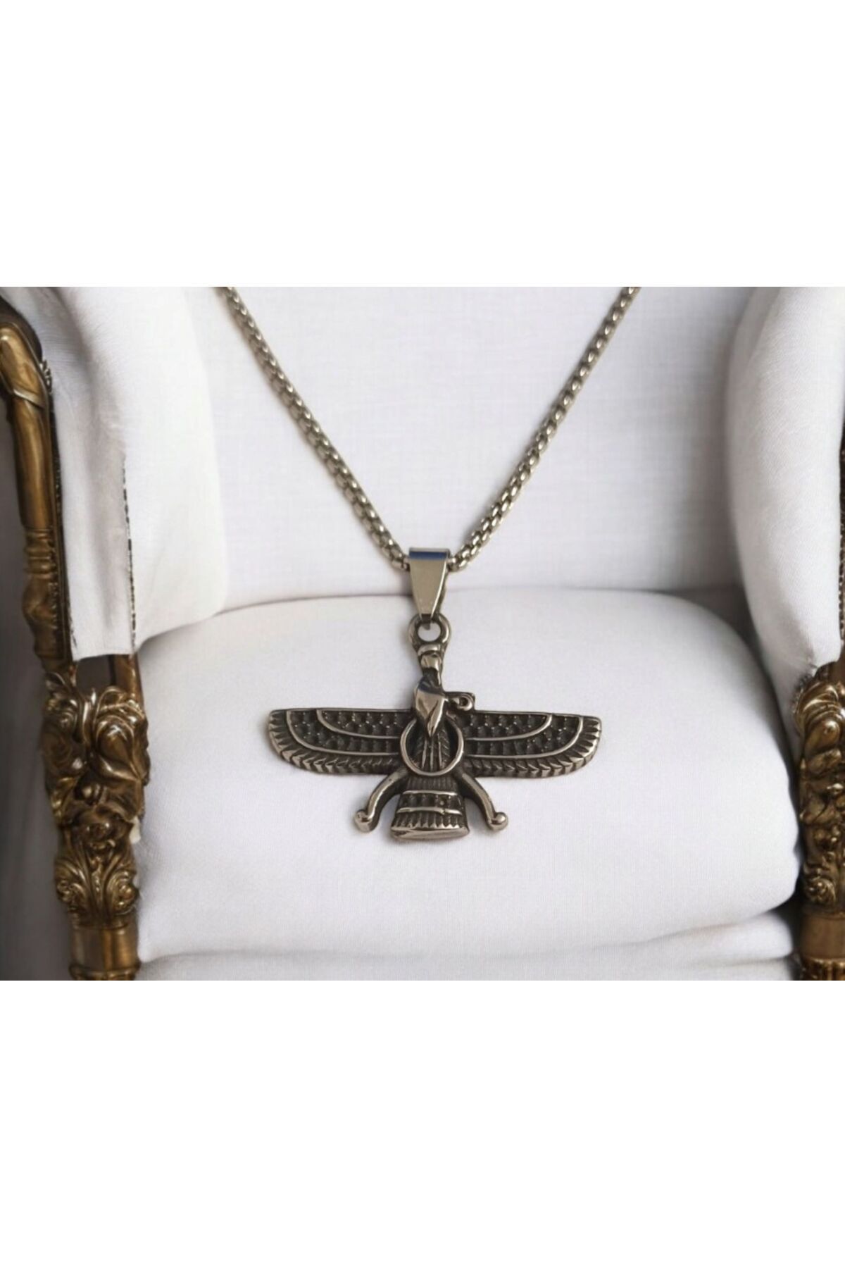 AKSESUARIM Erkek Ahura Mazda Çelik Kolye Ucu