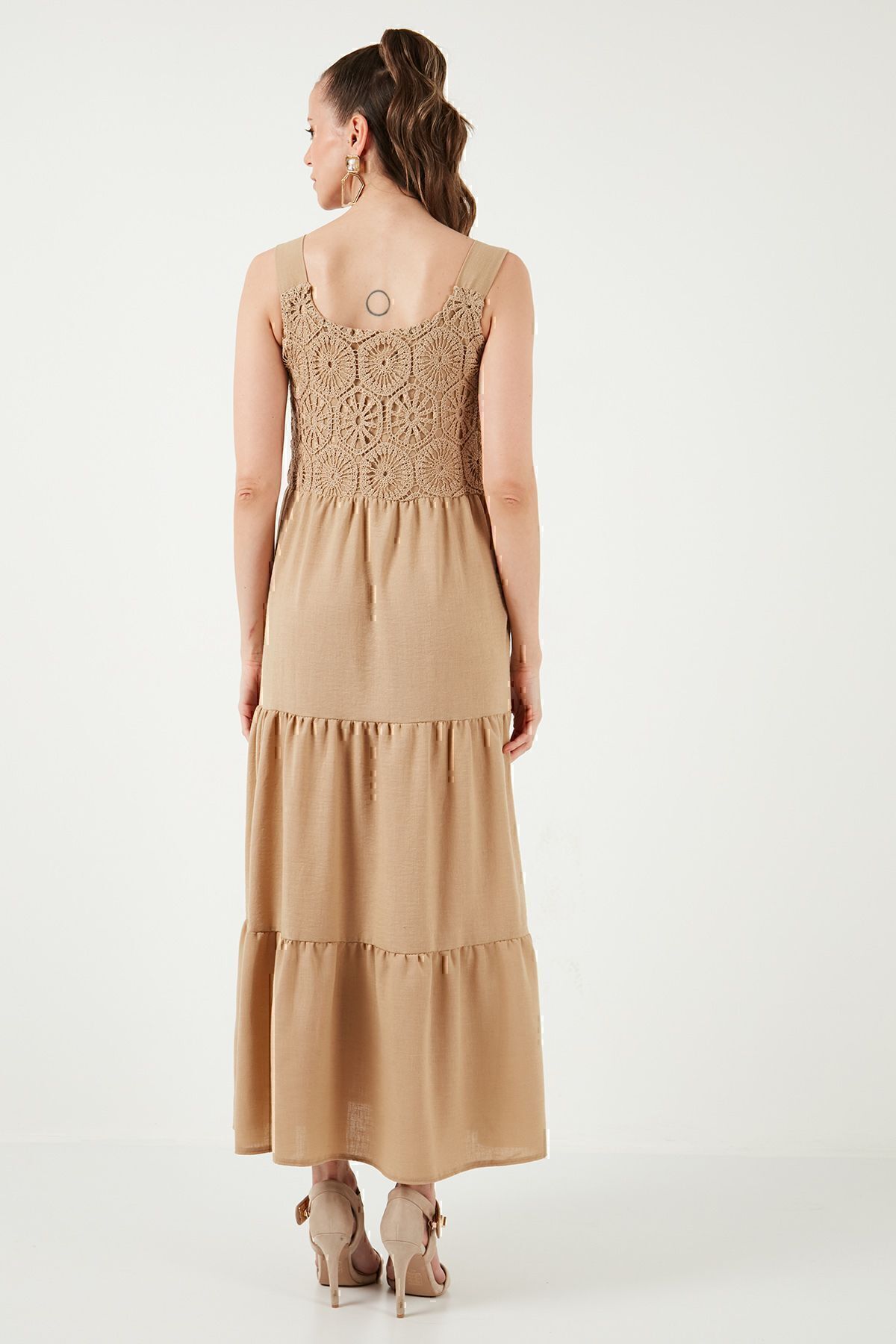 Lela-Comfortable Cut Flounce Long Dress - DRESS 611EL010 6
