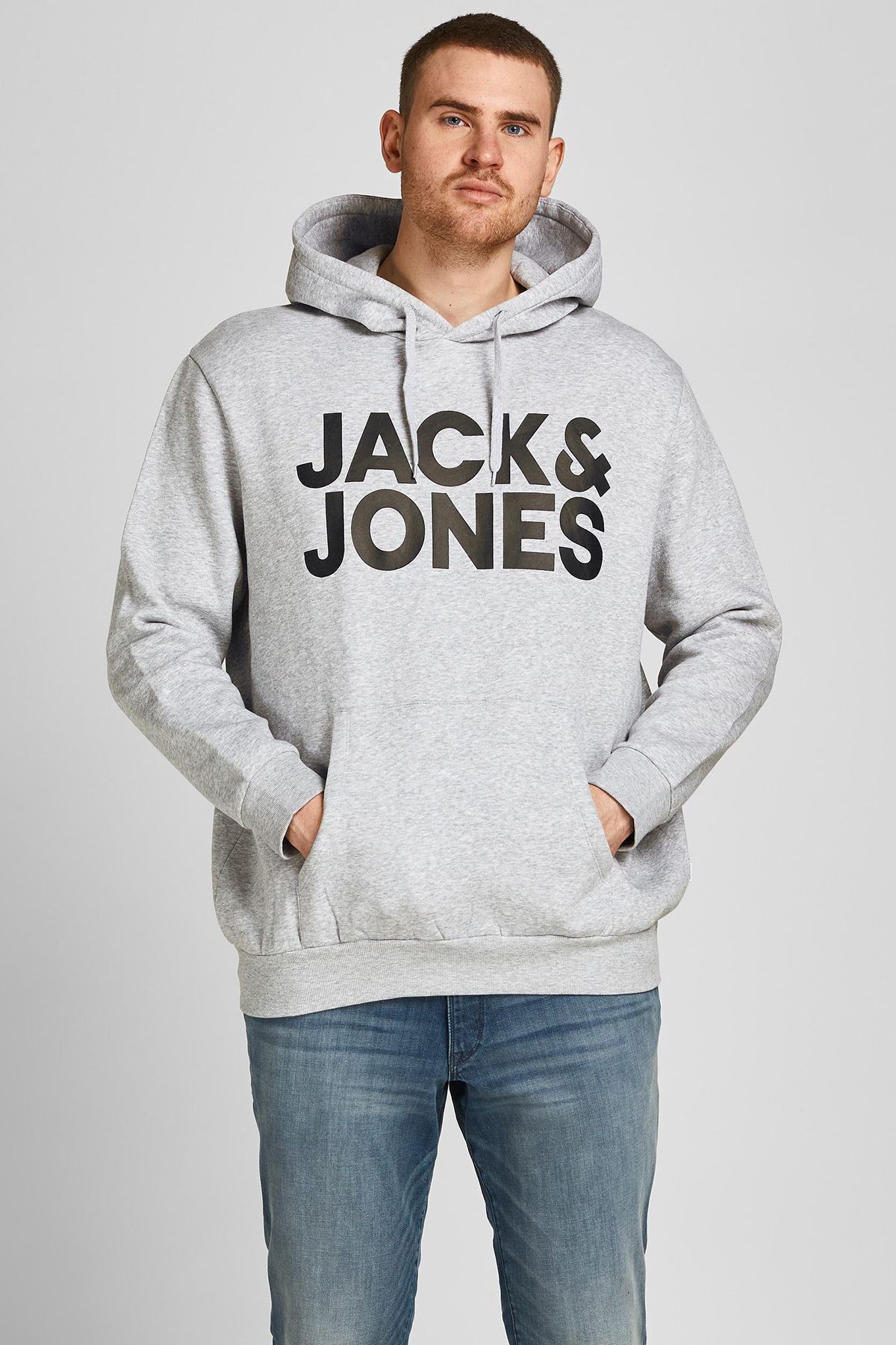 Plus Jjecorp کانگرو جیبی کلاهدار کانگورویی با تناسب معمولی عرق مردانه 12163777 Jack & Jones
