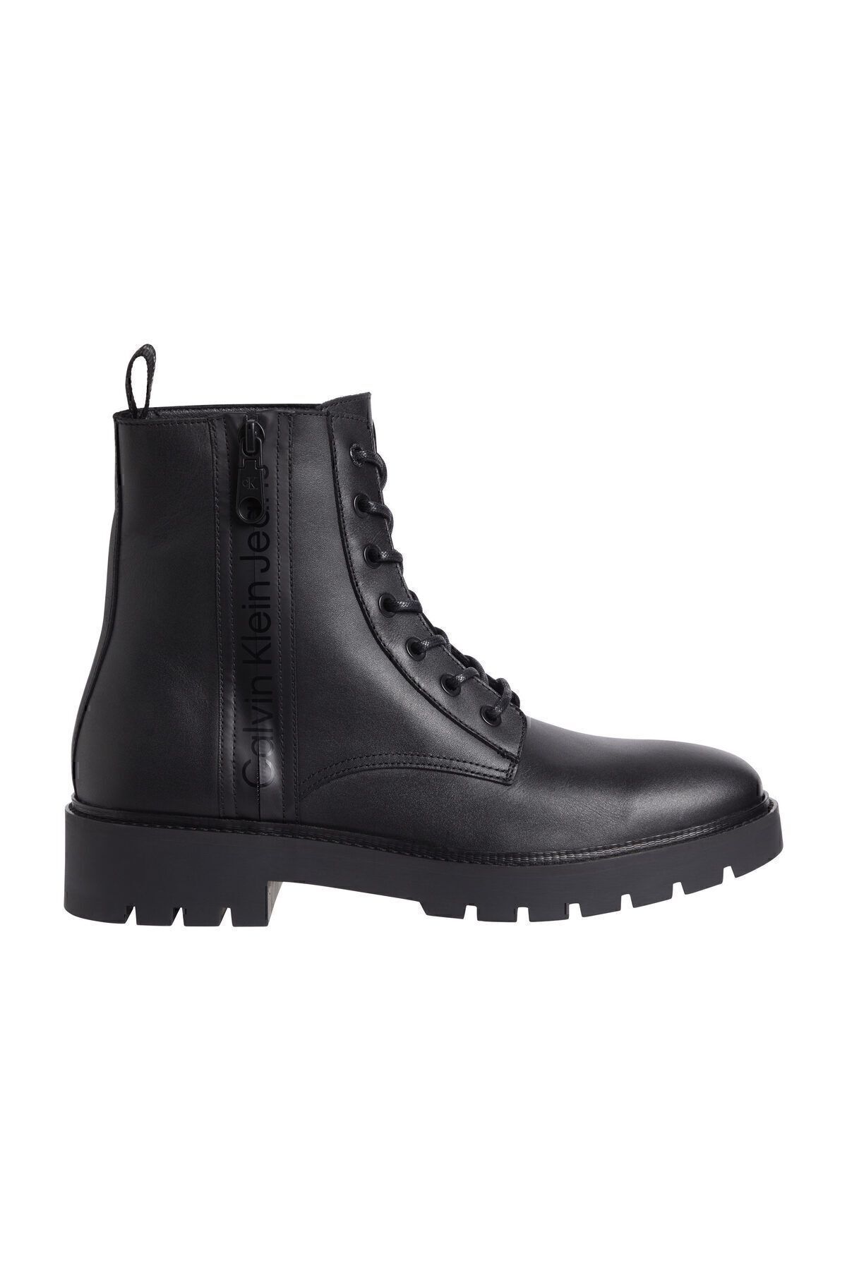 Calvin Klein Men s Leather Boots Logo YM0YM002620GT Model Trendyol