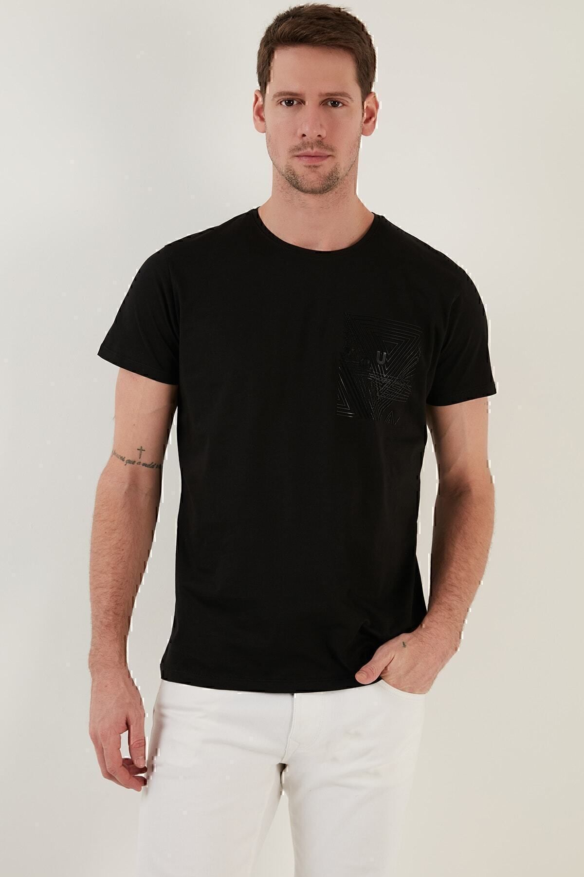 تیشرت مردانه مشکی بوراتی | 541FORYOU اورجینال - تصویر 2