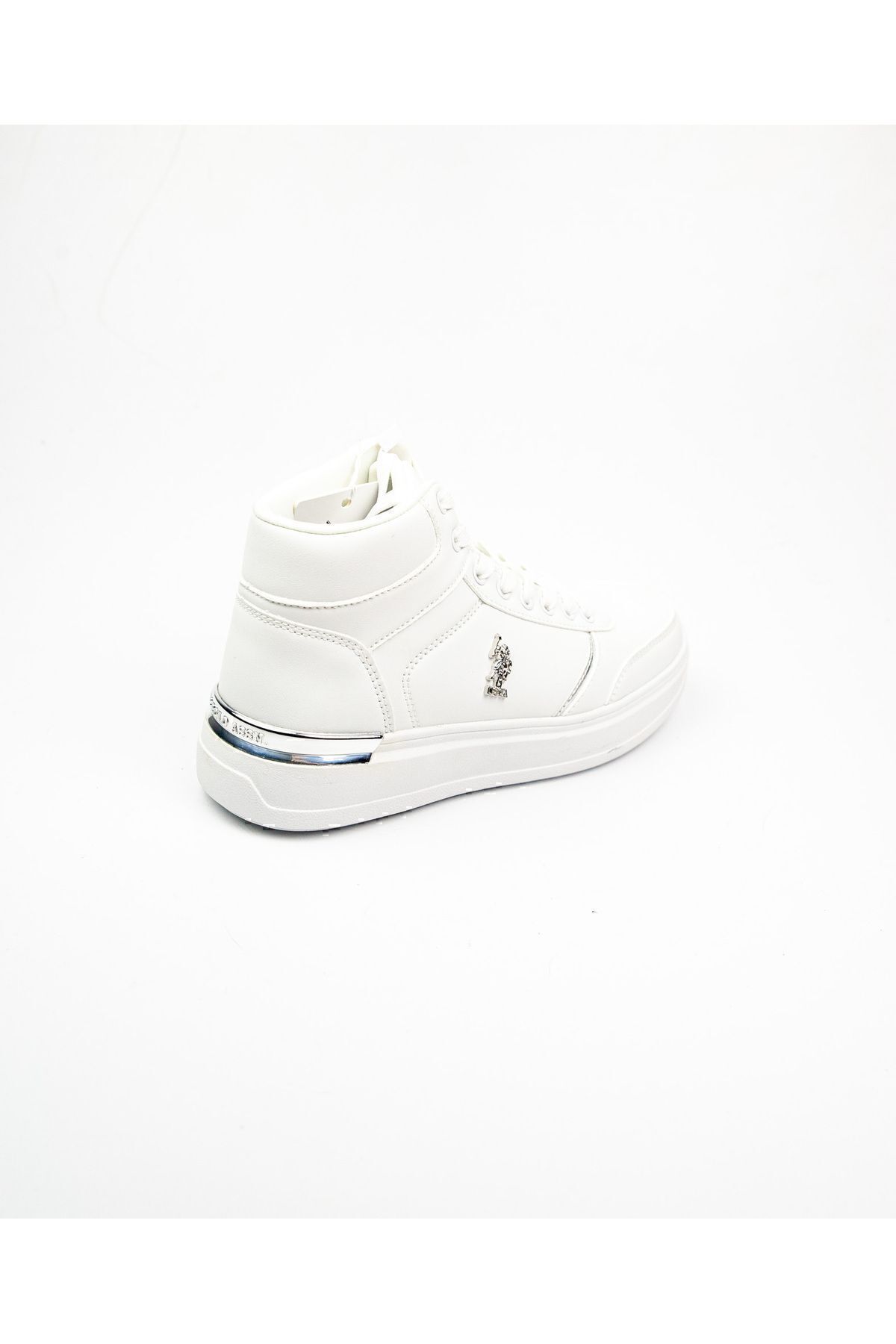 کفش U.S. Polo Assn. یو اس پولو کفش زنانه تاپ بالا سفید U.S Polo Assn 101397720 Alon White اورجینال - تصویر 4