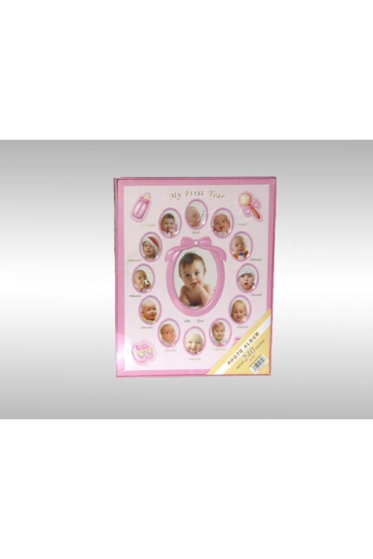NRCN 10x15cm 240’lık 12 Ay Çerçeveli Bebek Fotoğraf Albümü Pembe fotoğrafı 3 (önizleme)