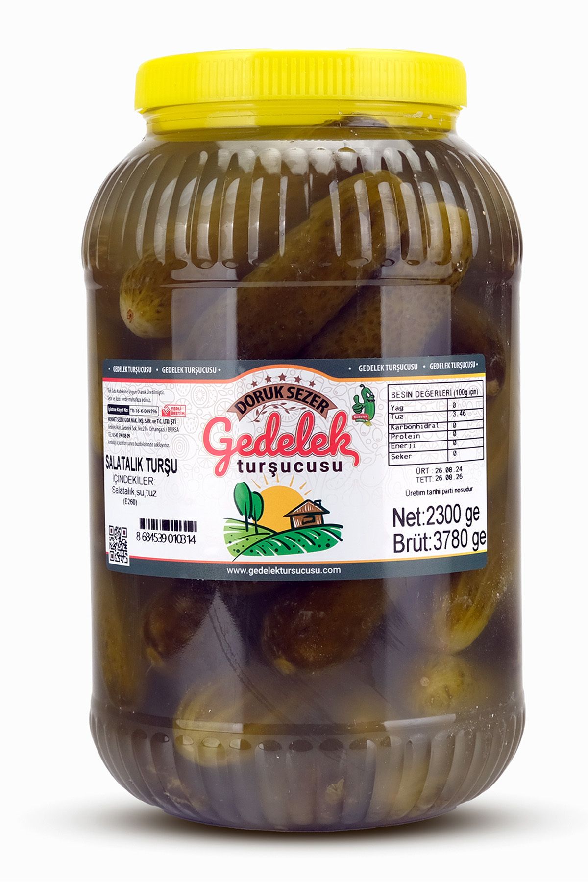MEHMET SEZER TURŞULARI Gedelek Turşucusu Salatalık Turşu No:3 2300 gram