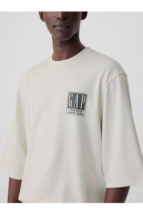 GAP Erkek K r k Beyaz Logo Oversize Sweatshirt Fiyat Yorumlar Trendyol