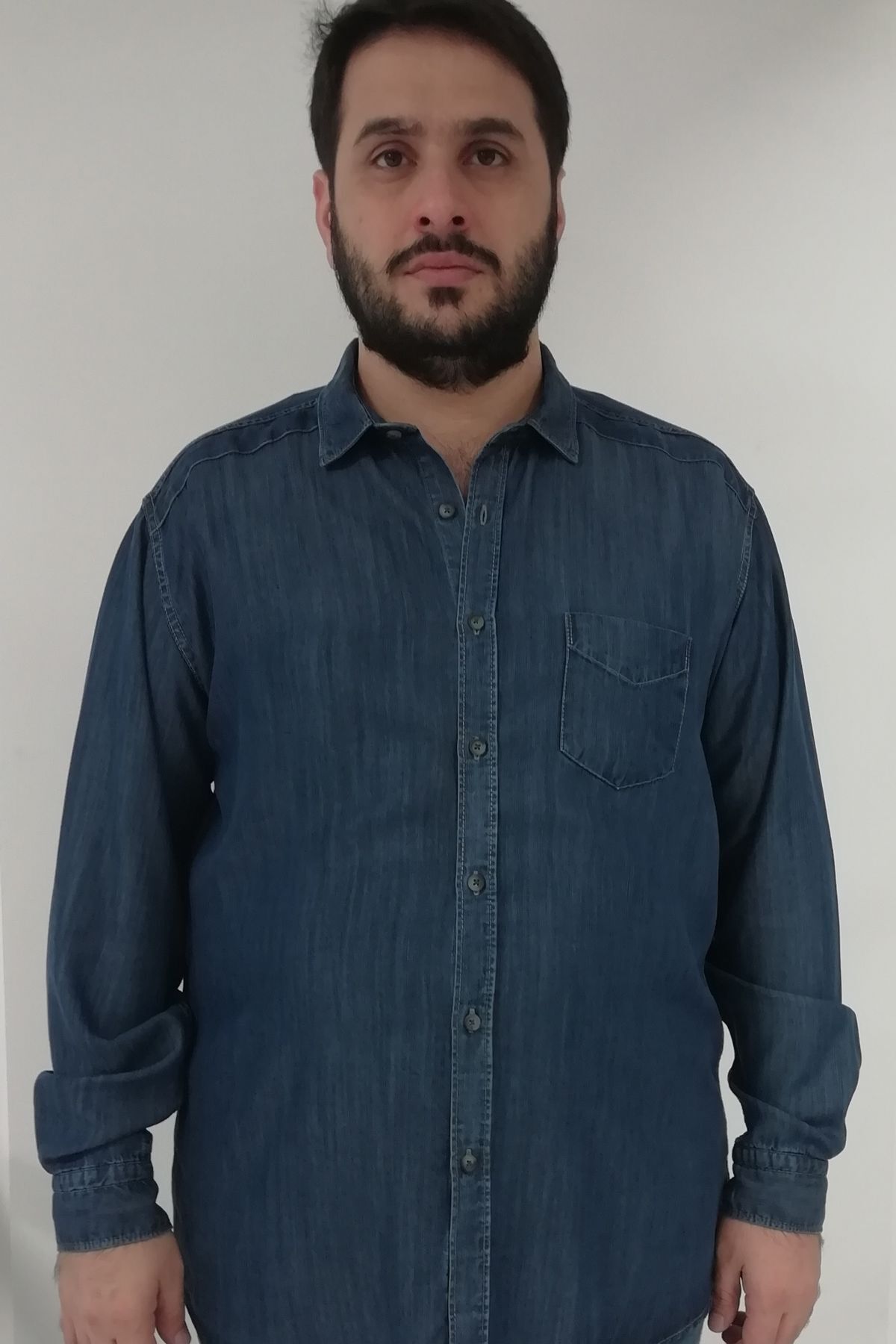 TOUSUS-Cămașă pentru bărbați din denim de mărime mare Btl-3001-tss 5