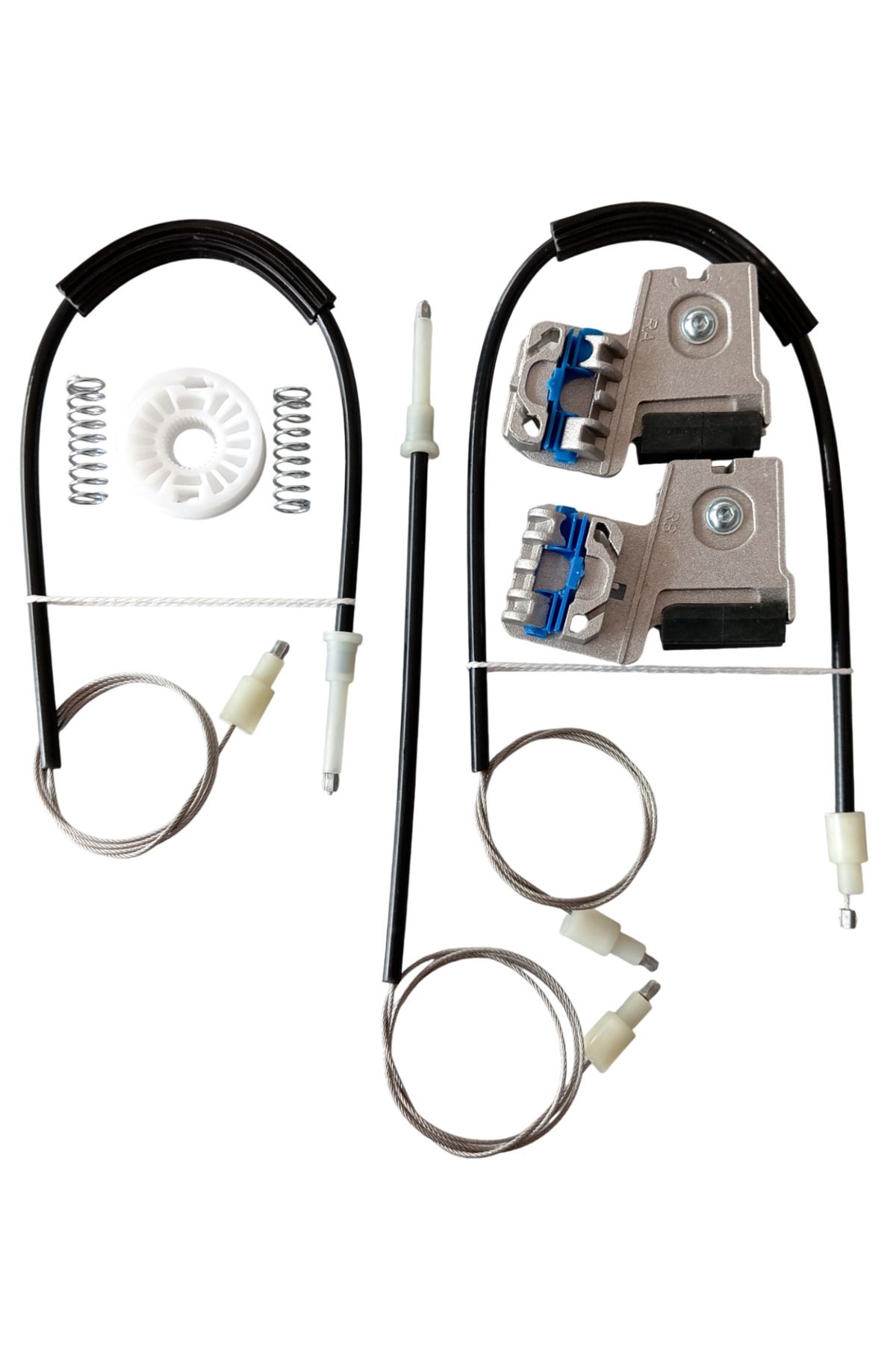 Kasey Volkswagen Golf 4 Volkswagen Bora Uyumlu Ön Sağ Kapı Cam Kriko Teli ve Tamir Seti Takımı Metal Ayak