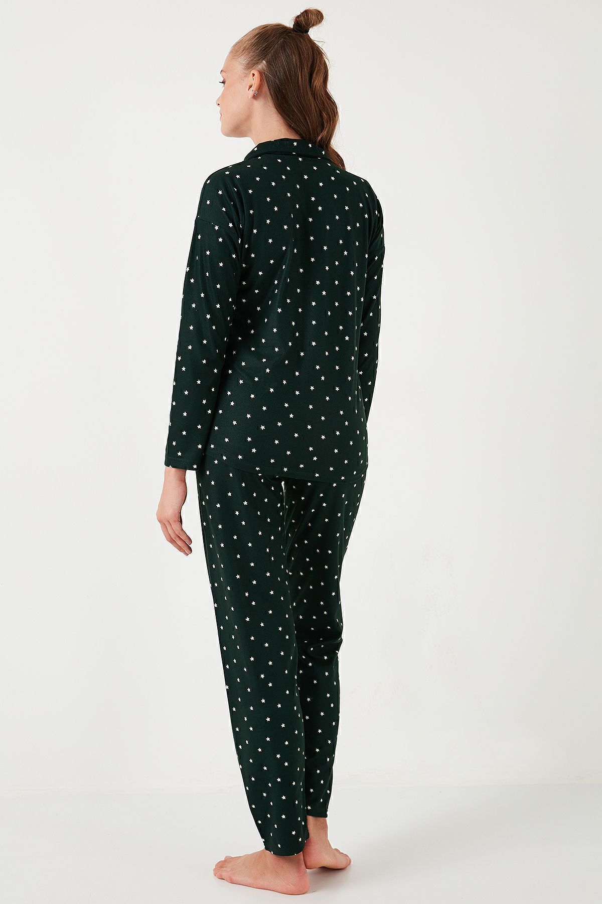 Lela-Stretch Standard Fit Buttoned Pajama Set - 60956601 7