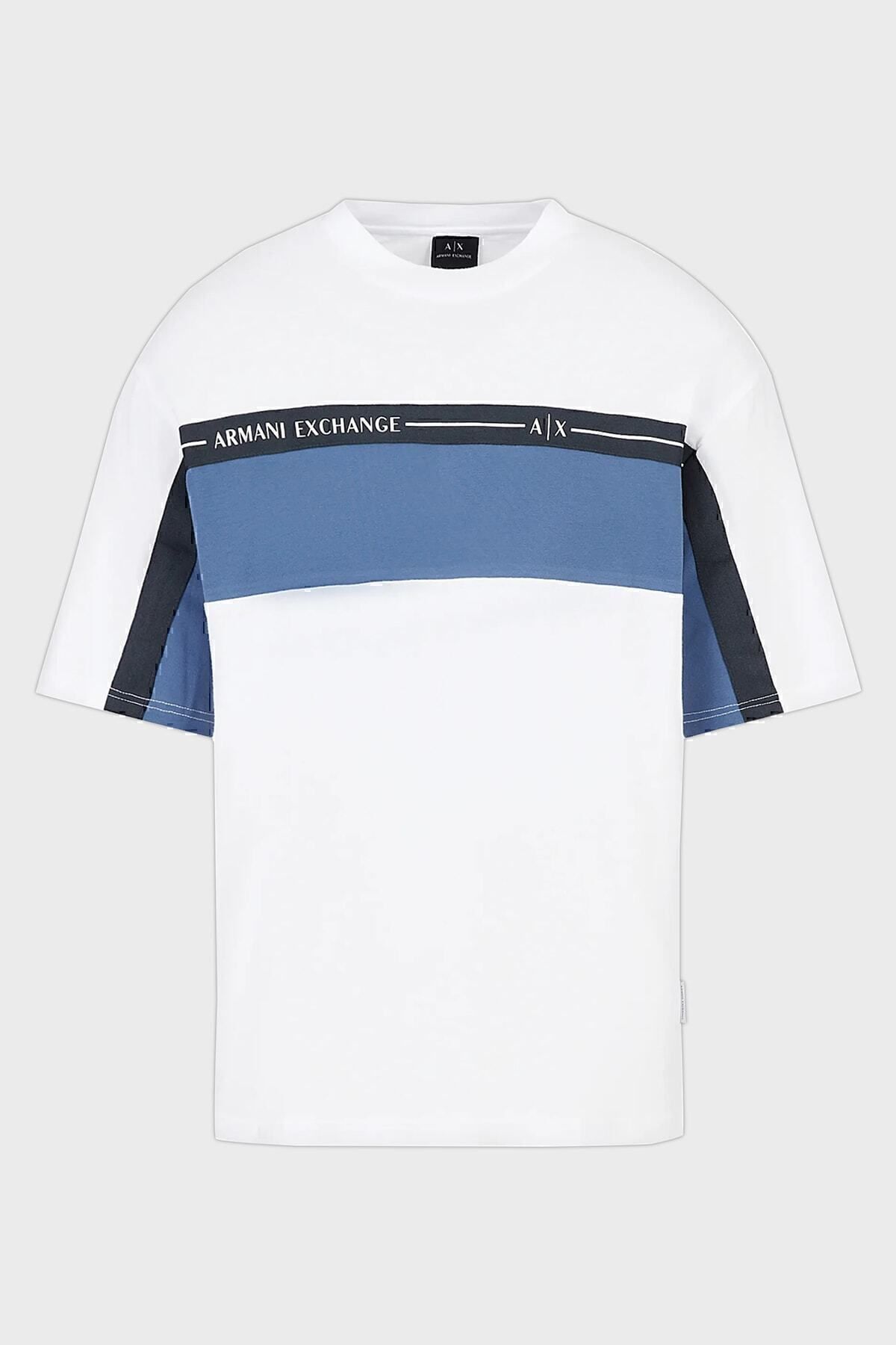 تی شرت سفید مردانه 100 ٪ پنبه تناسب دوچرخه Yaka Trit Tring 3rzmfd zjgez 81av Armani Exchange