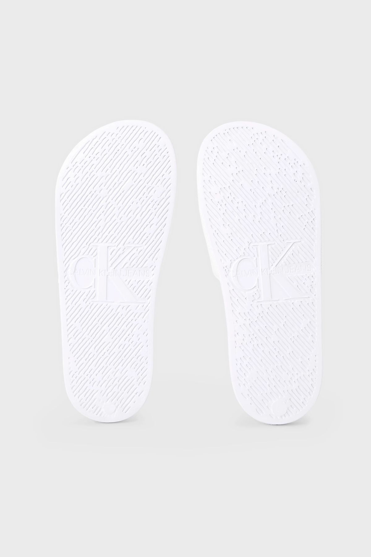 دمپایی سفید مردانه و زنانه مسطح YW0YW0010301W SLIPPER YW0YW00103 01W Calvin Klein