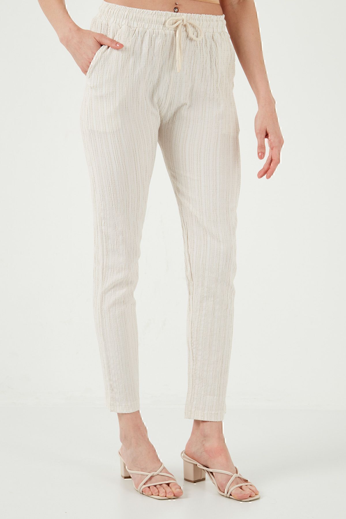 Lela-Pantaloni Slim Fit cu buzunare - PANTALONI5865297 3
