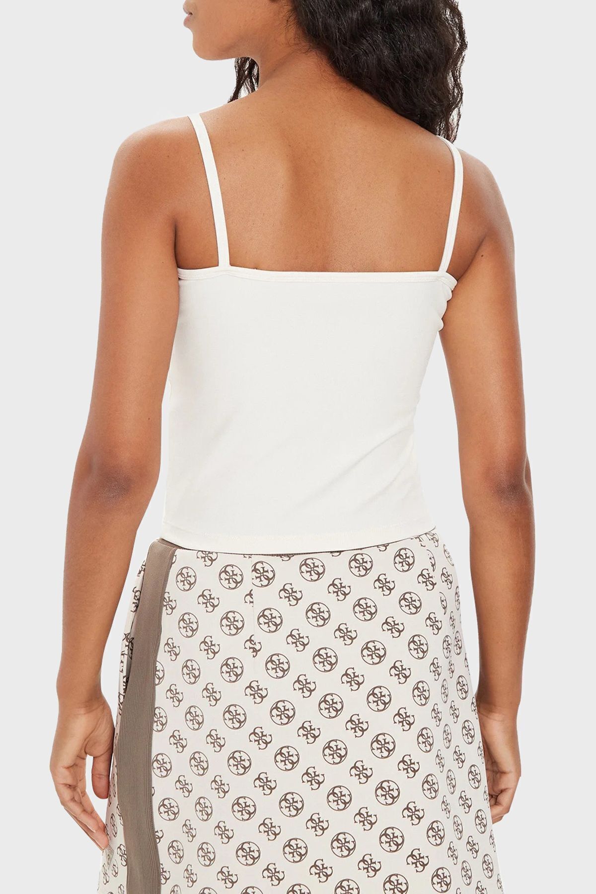 Guess-Marika Stretch String Strap Slim Fit Crop Top - V4YP11KCD02 2