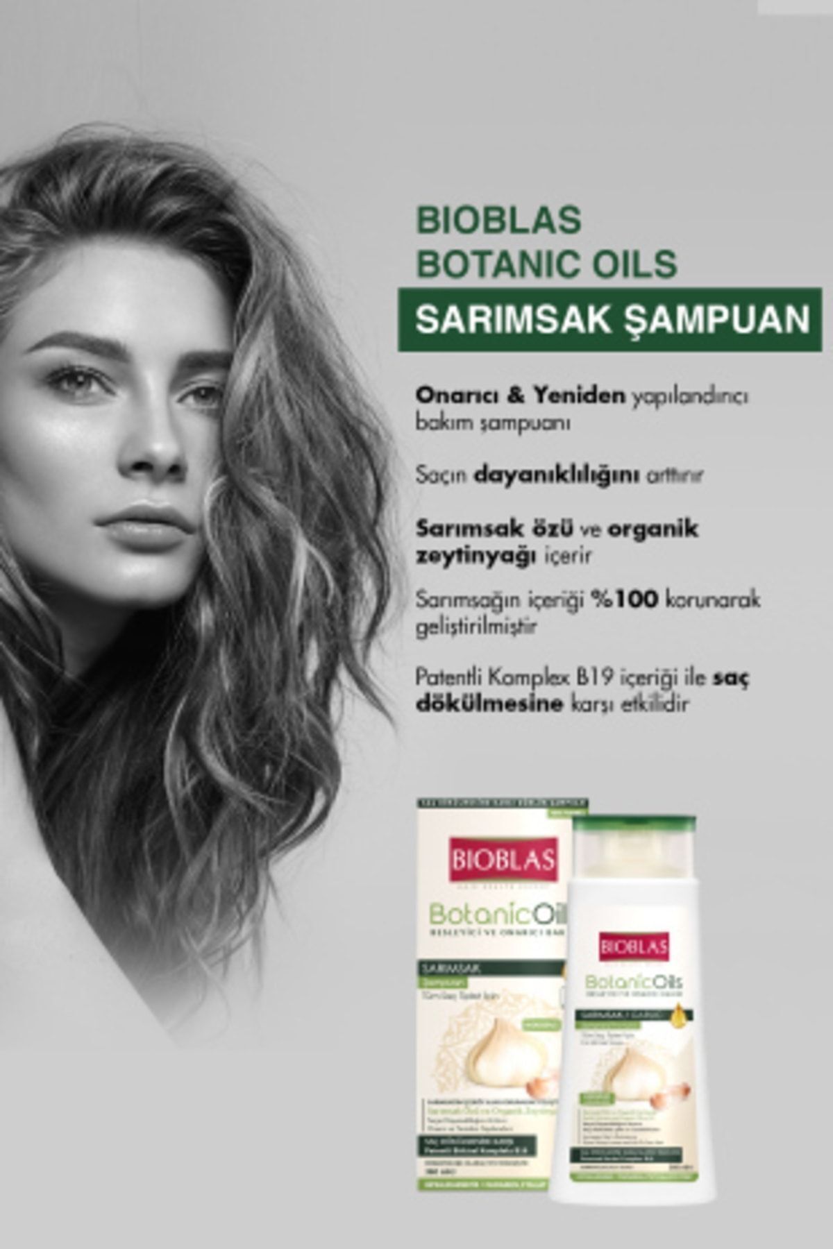Bioblas-شامبو نباتي بالثوم 360 مل - غير معطر 6