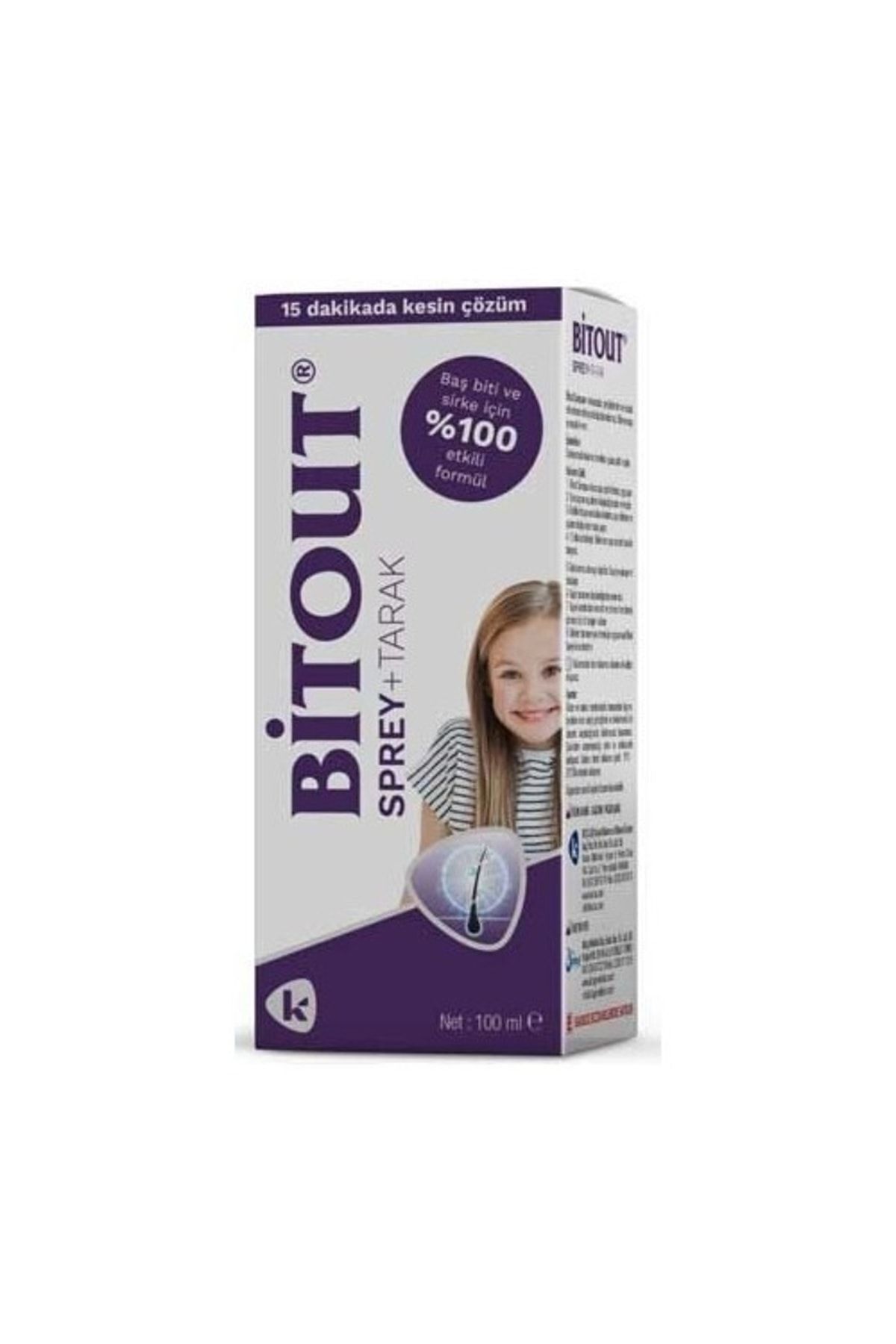 اسپری شپش 100 میلی لیتر شانه استیل BITOUT