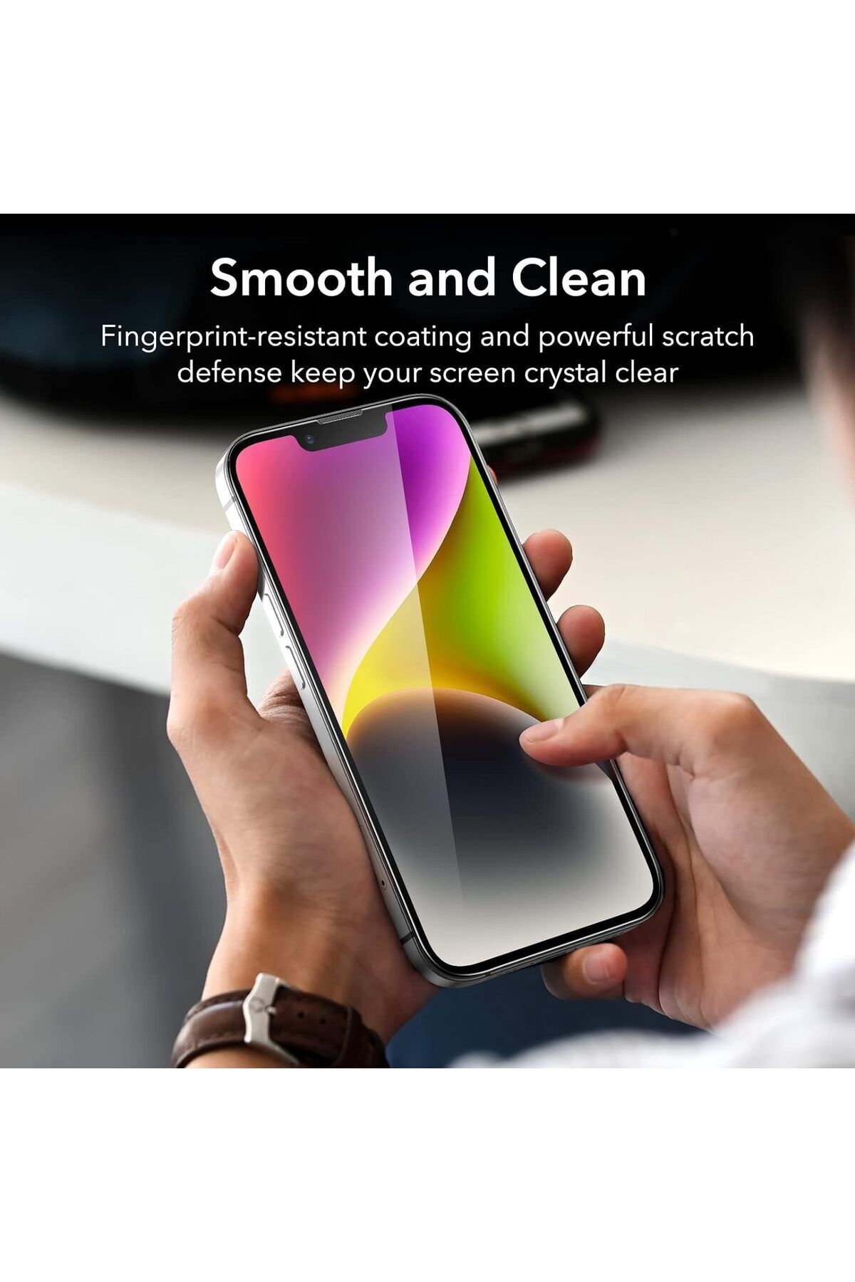 Iphone 14 Uyumlu Uygulama Aparatlı Kolay Kurulum Tamperli Kırılmaz Ekran Koruyucu 4