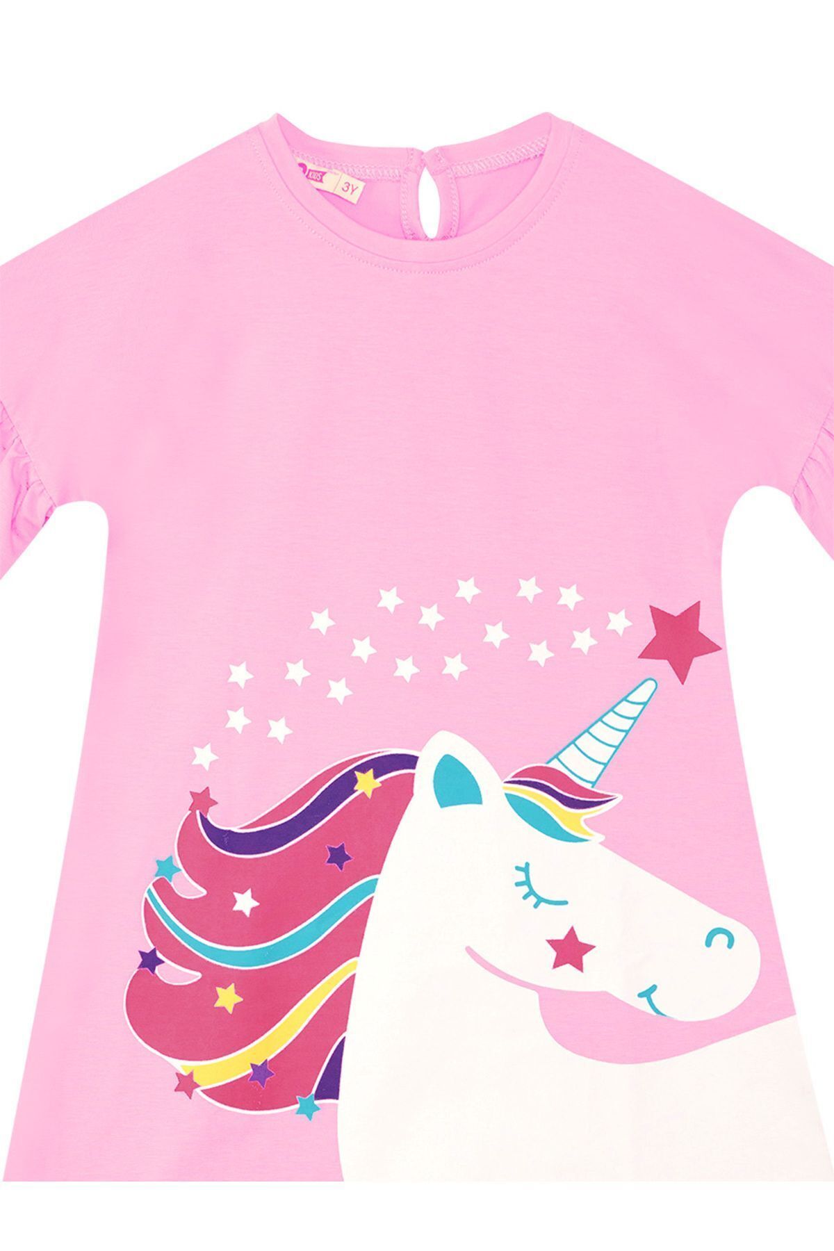 Unicorn Star Kız Çocuk Pembe Yazlık Elbise