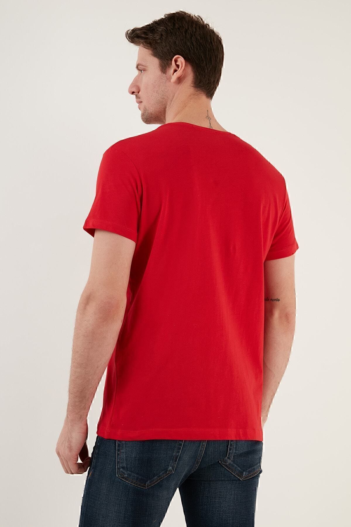 تیشرت مردانه قرمز بوراتی | 541THEMAS اورجینال - تصویر 5
