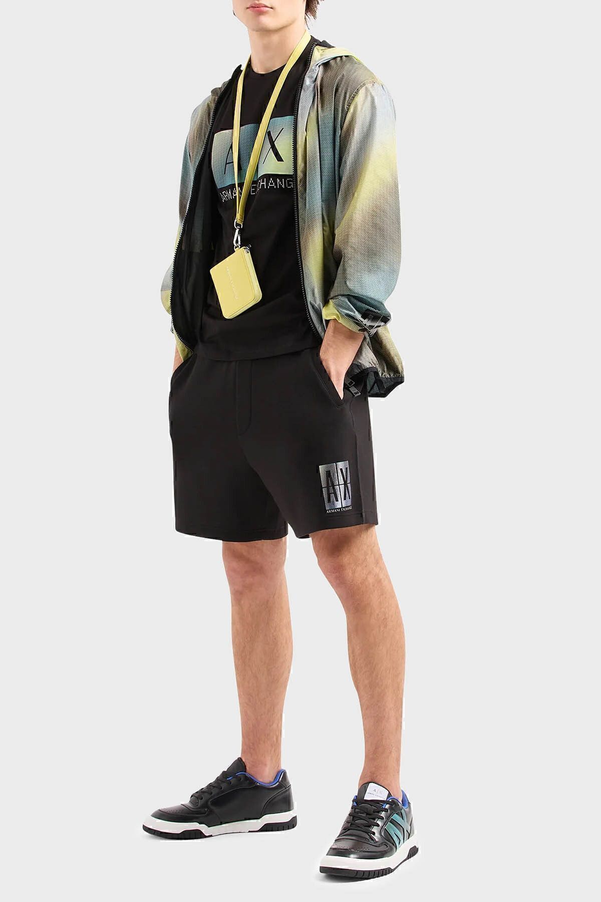تی شرت مشکی مردانه پیراهن مناسب پنبه ای 3DZTJB ZJBYZ 1200 Armani Exchange