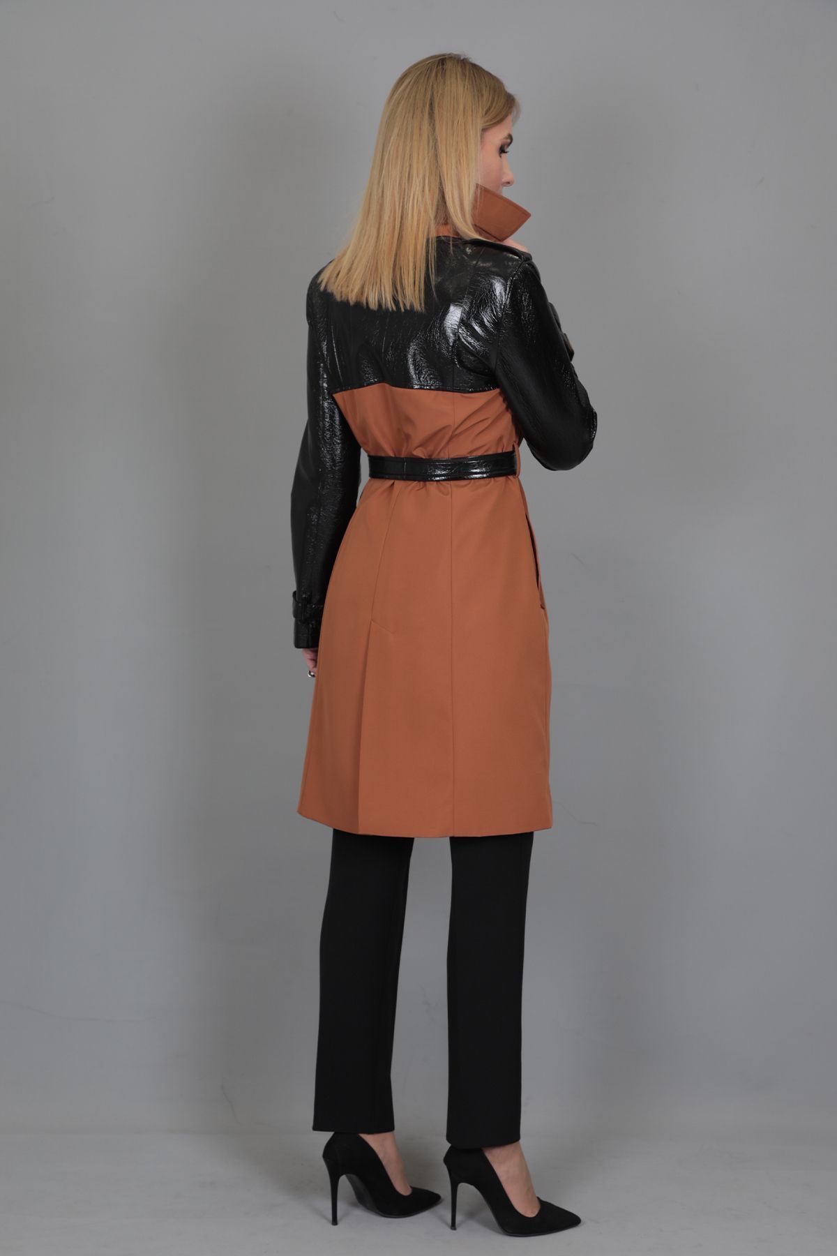 ÖNDER ÖZSOY-Leather Detailed Trench-tan 3