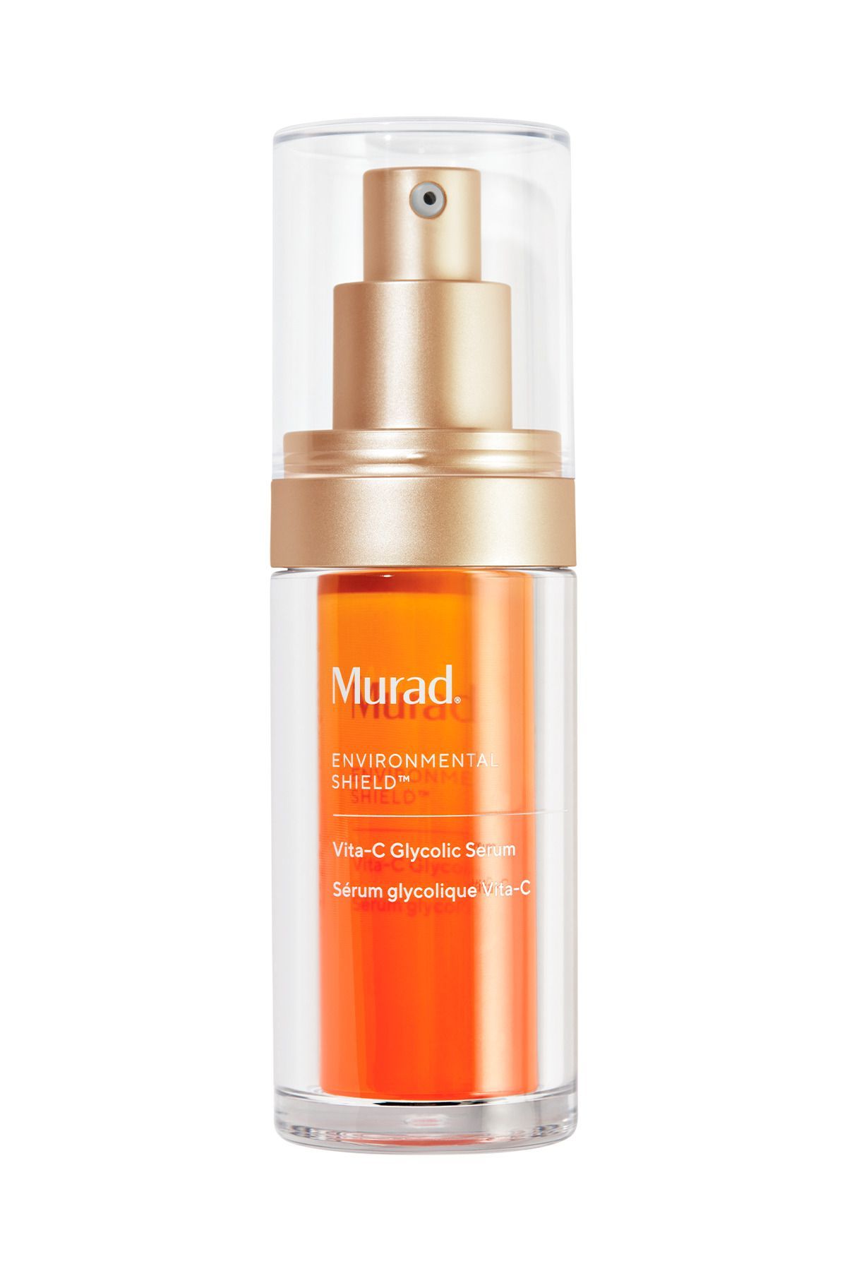سرم گلیکولیک Vita-c - حاوی ویتامین C محصور شده با طلا، اثر بر لک و نابرابری تغییر رنگ Murad