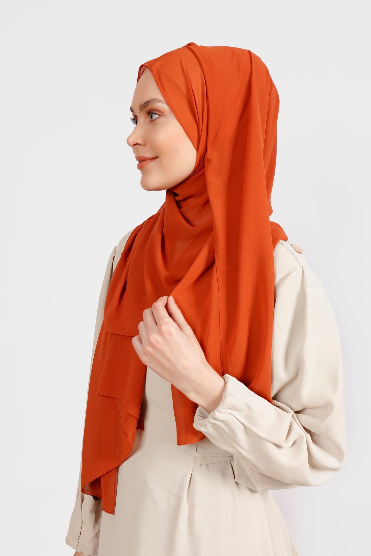 Differenza-Open Tile Crepe Chiffon Shawl 3