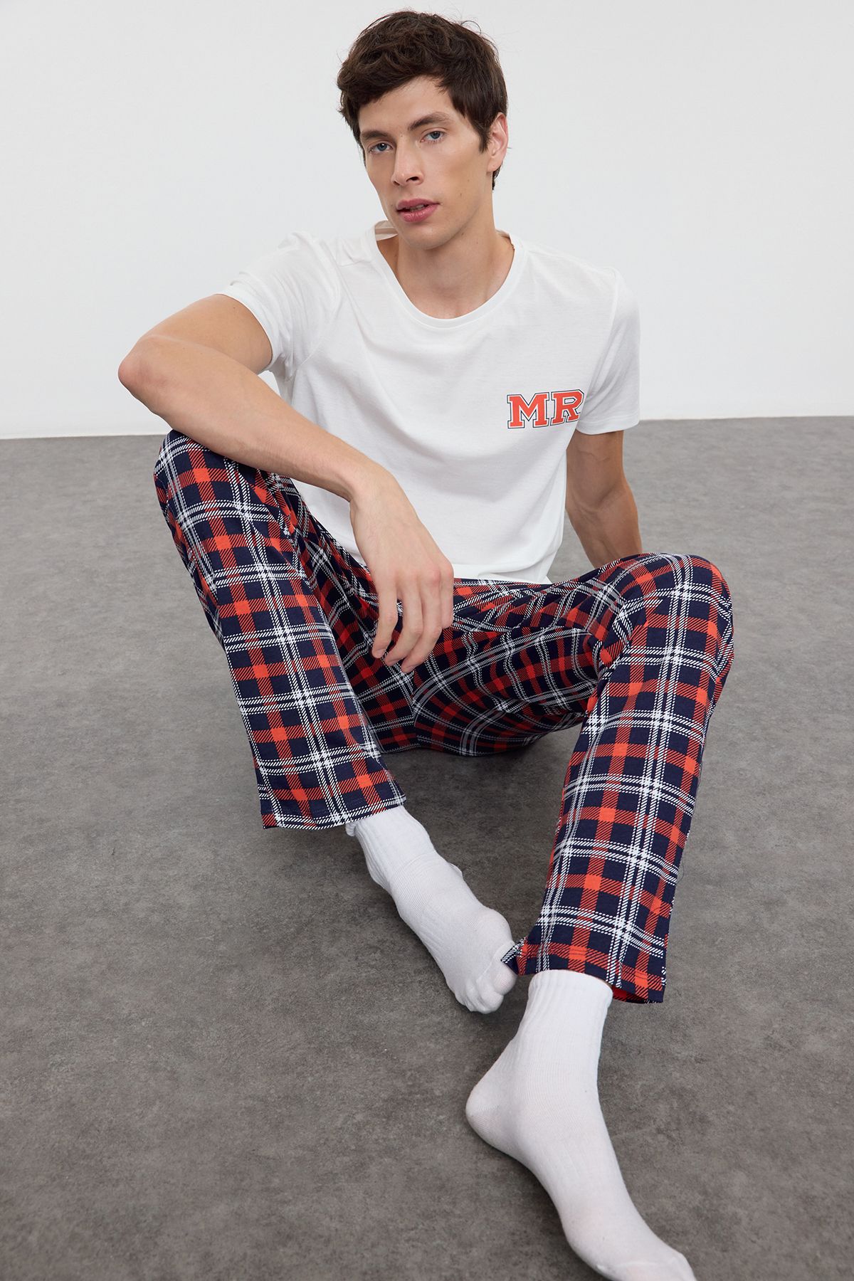 Trendyol Collection-Ecru Color 100% Cotton Double Printed Pajamas Set - Tmnaw25Pt00048 3