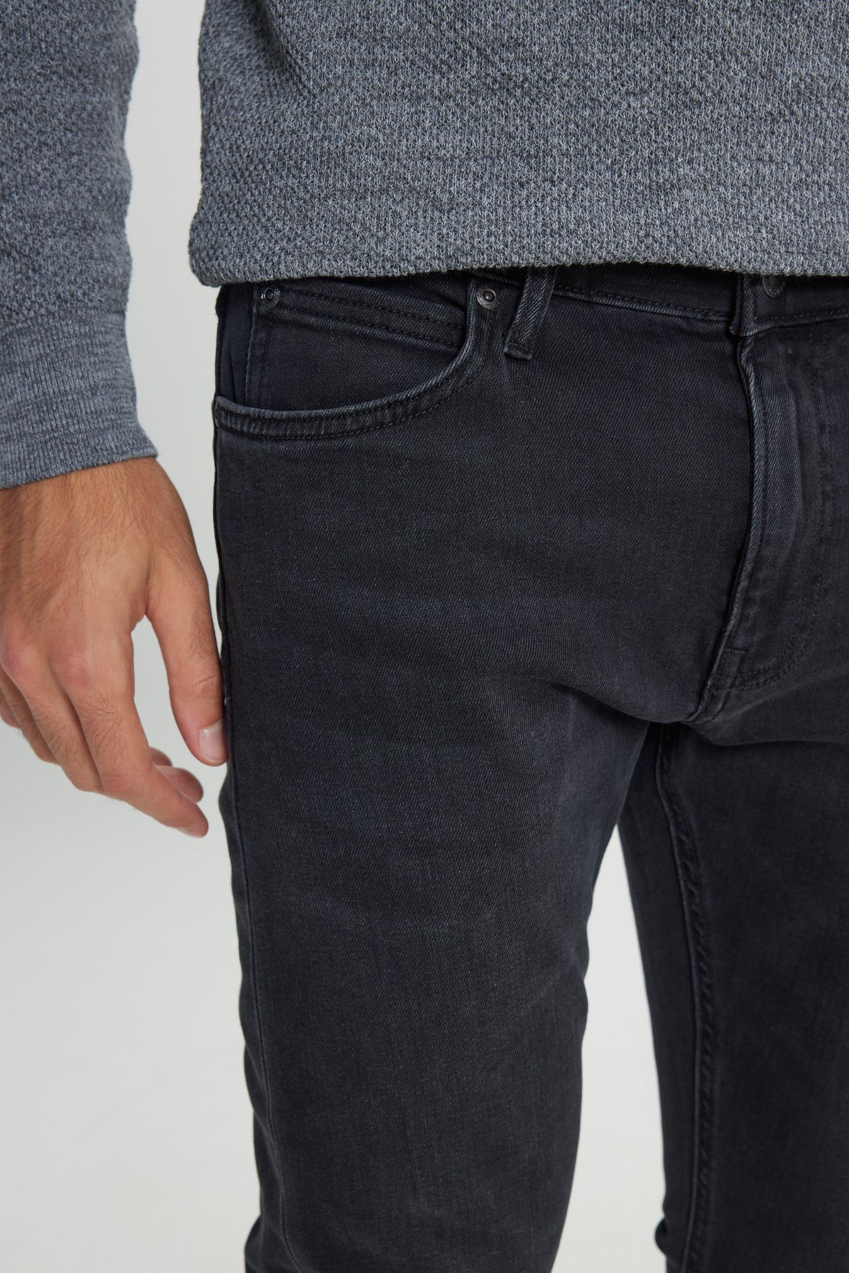 شلوار جین مشکی مردانه سیاه کش دار Luke Slim Fit کمر کم Lee