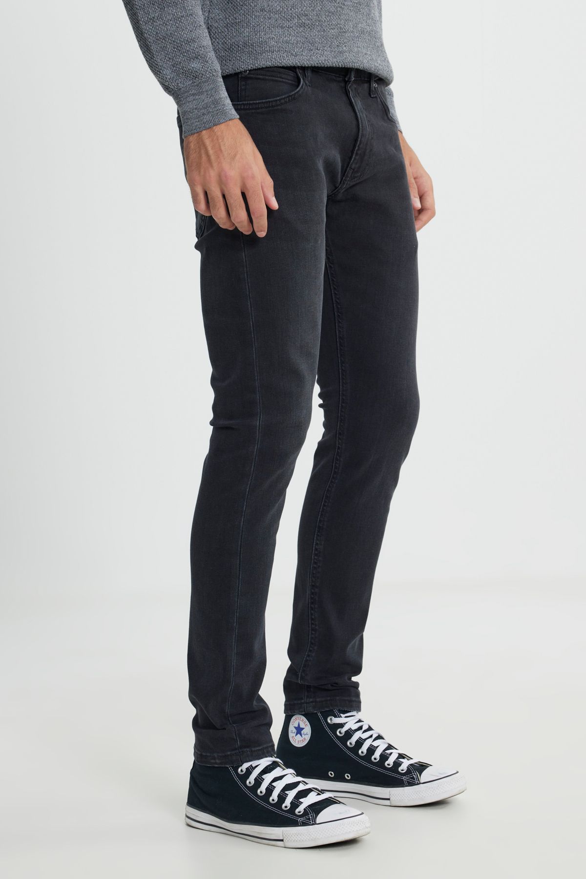 شلوار جین مشکی مردانه سیاه کش دار Luke Slim Fit کمر کم Lee